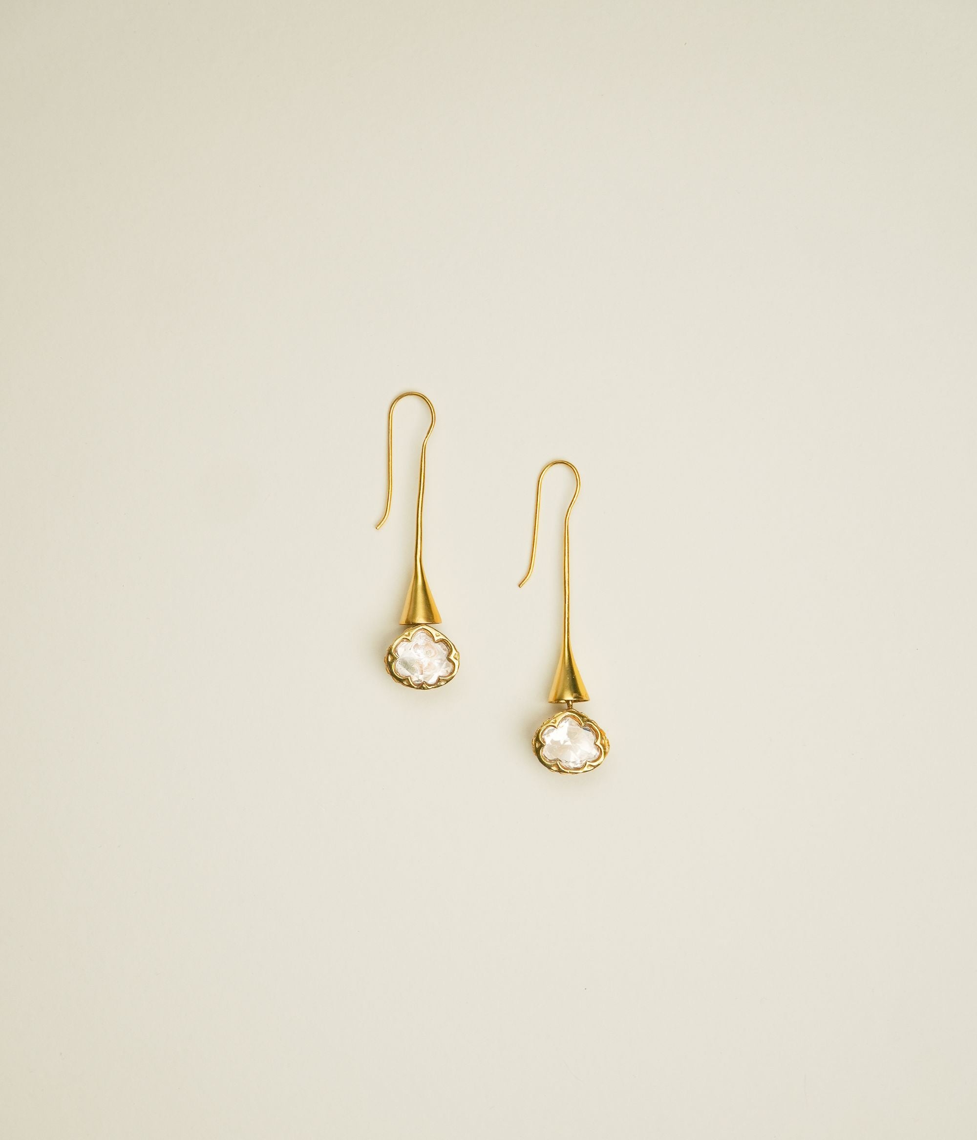 Handmade Silver Earrings Eloise Gold Plated Moissanite Jewelry