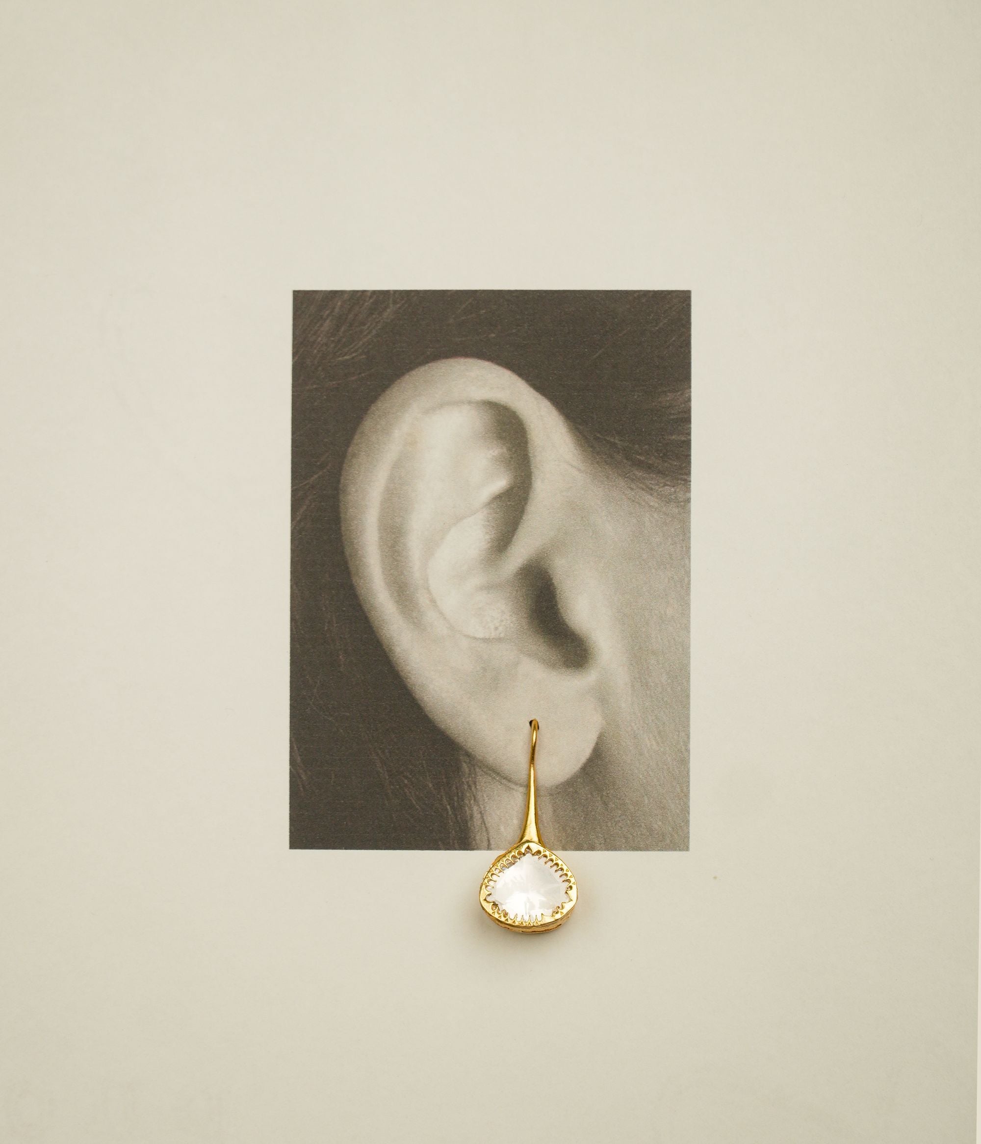 Moissanite polki Stud, uncut, stud 92.5 silver jewellery, HOOK