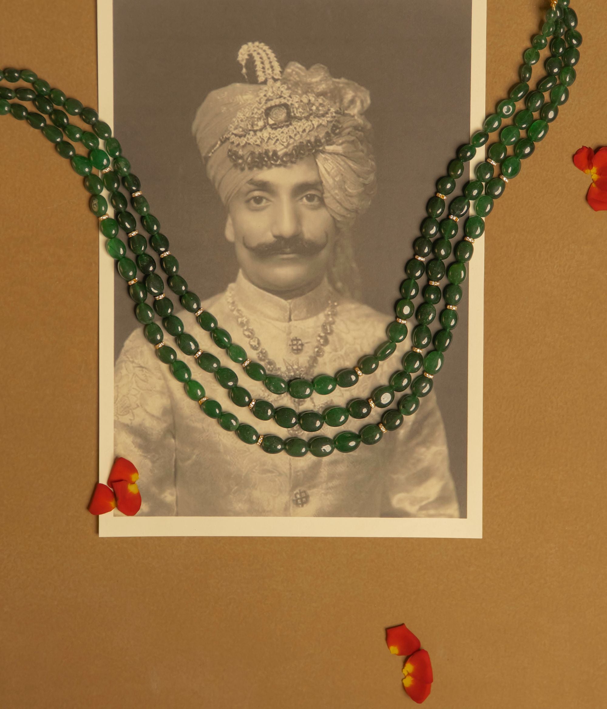 Bridal CZ & Strawberry Quartz Trishna Necklace in 92.5 Silver