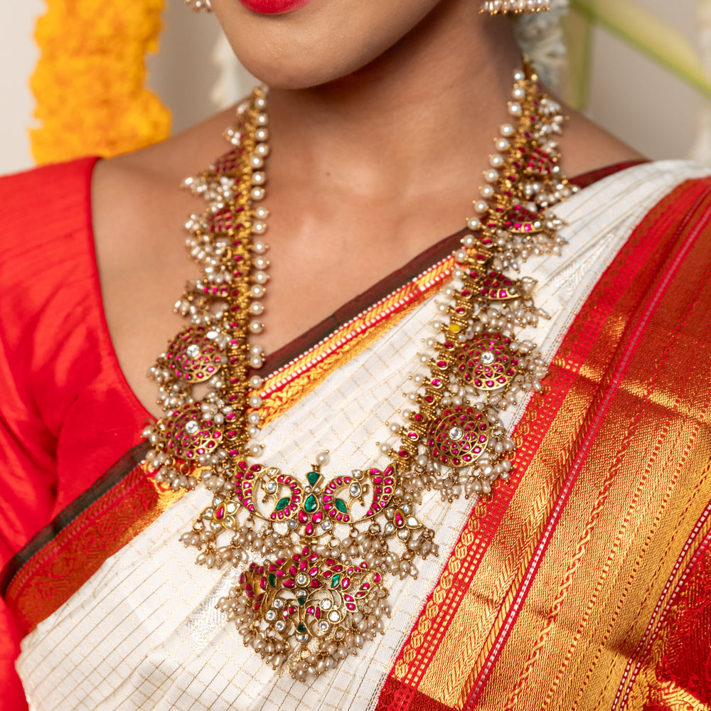 Peafowl Kundan Necklace