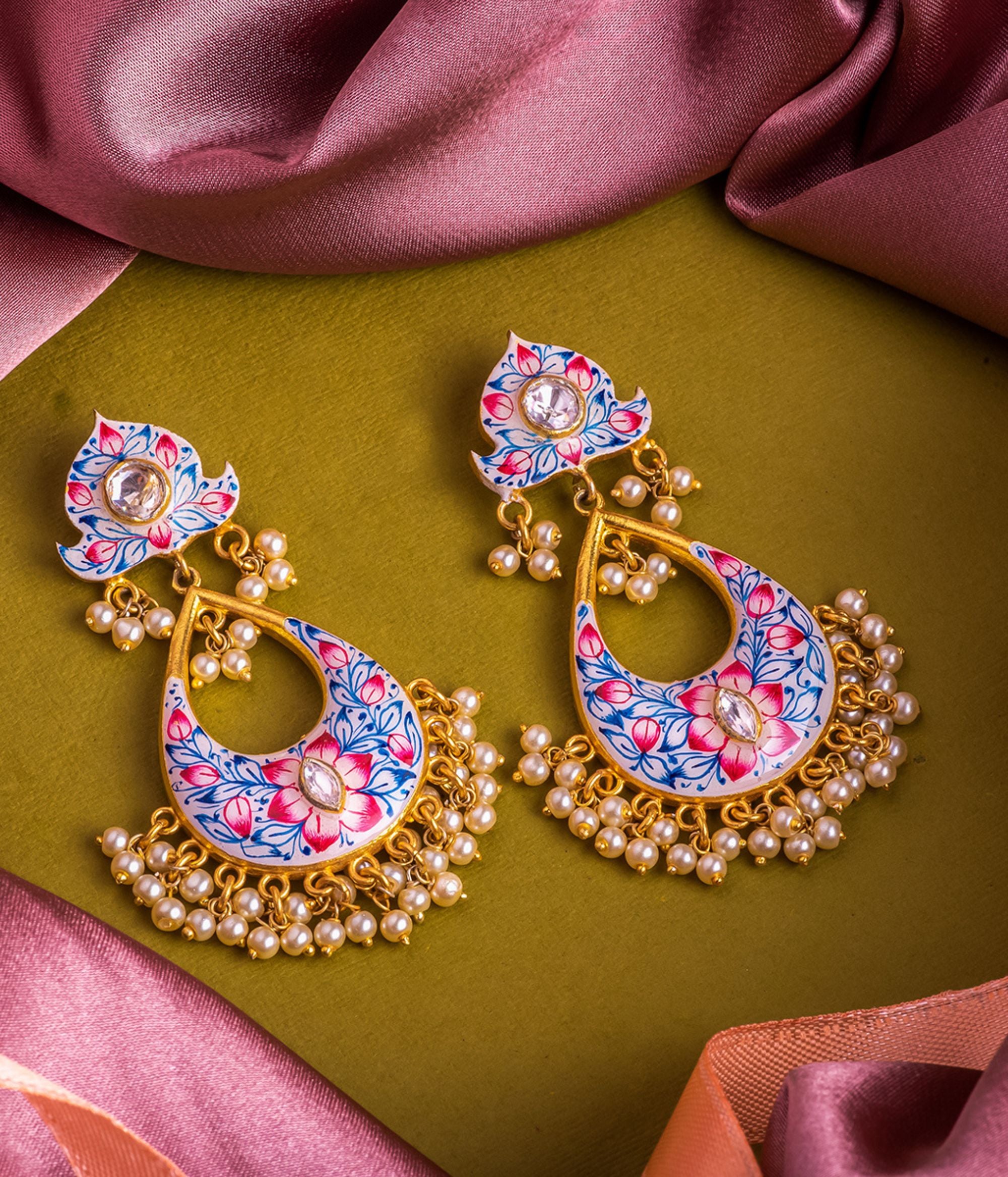 Pink Shikhara Earrings