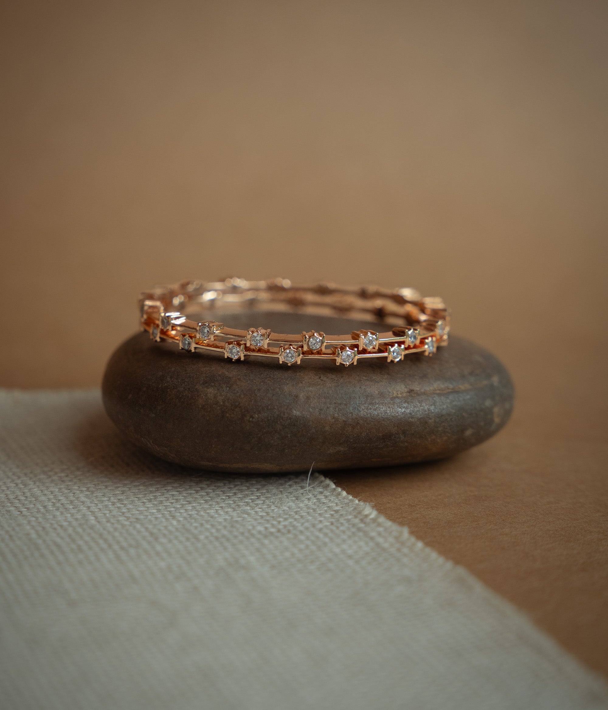 Elegant party wear Swarovski bangle in 92.5 Sterling Silver