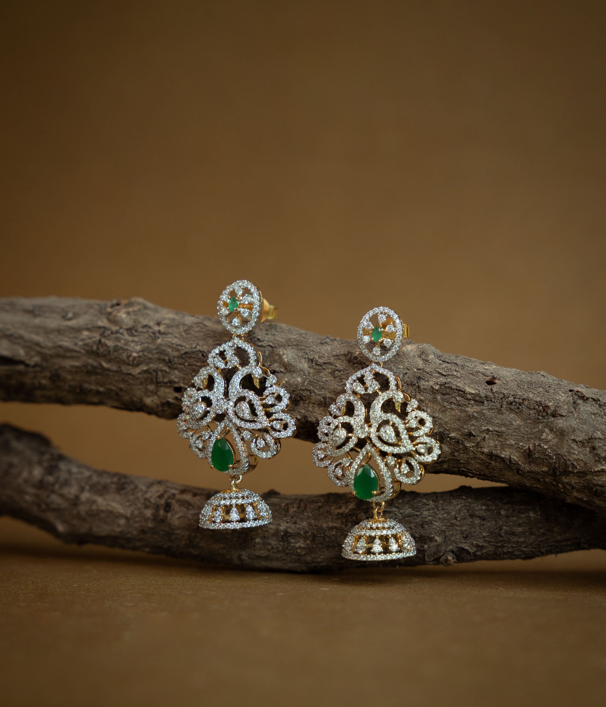 Dewgreen CZ fantasy dewdrop earrings