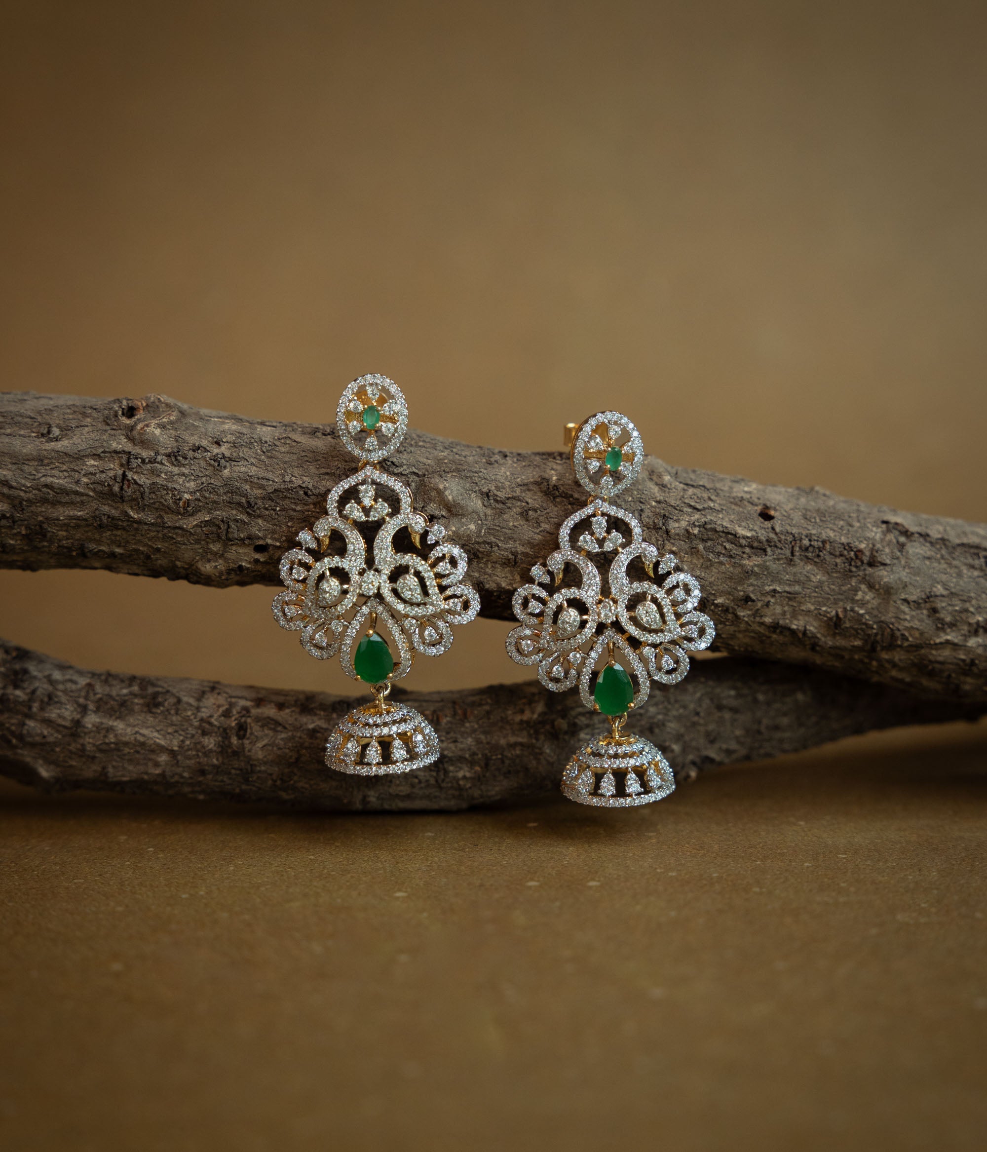 Dewgreen CZ fantasy dewdrop earrings