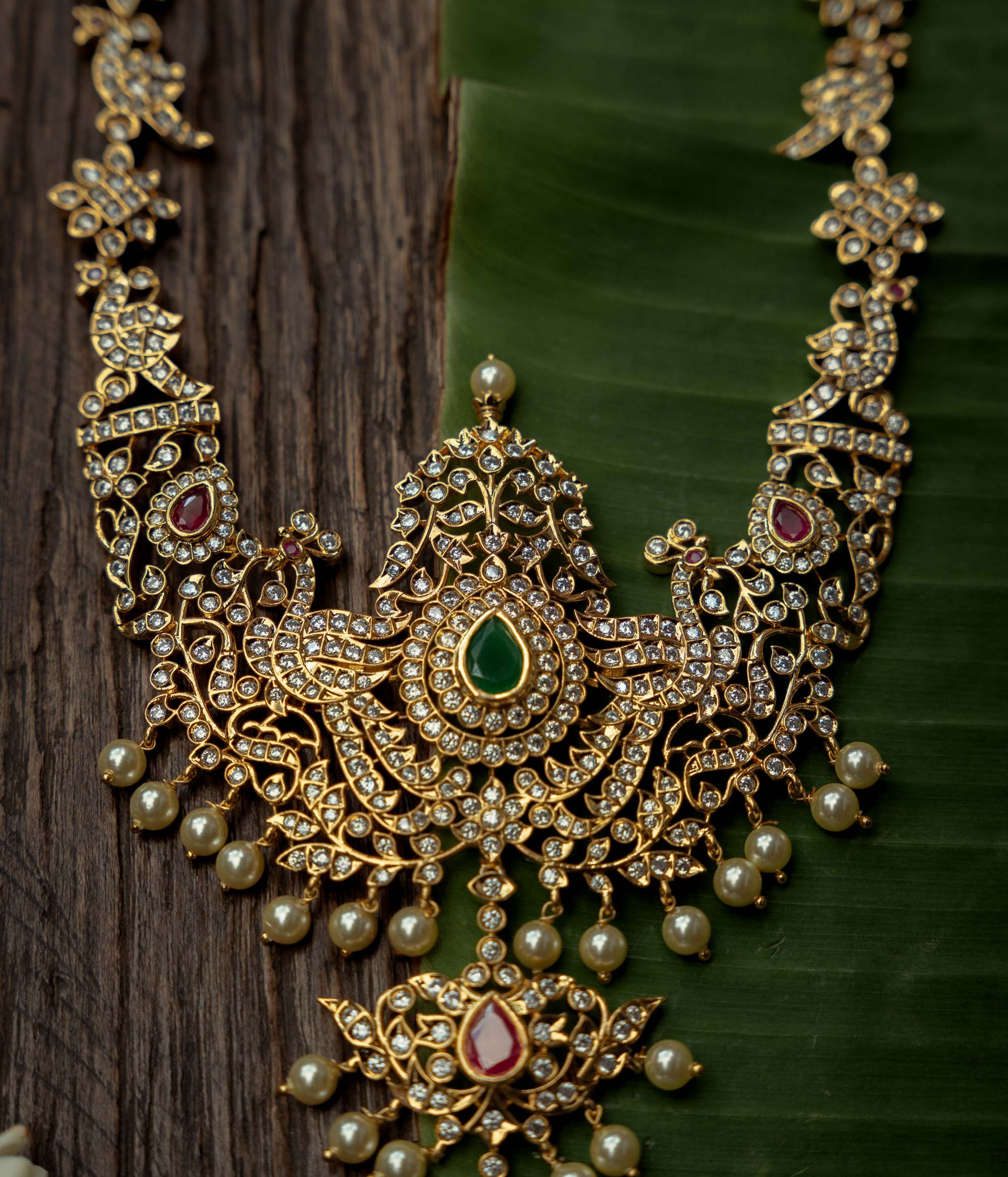 Red green Swarovski dream necklace