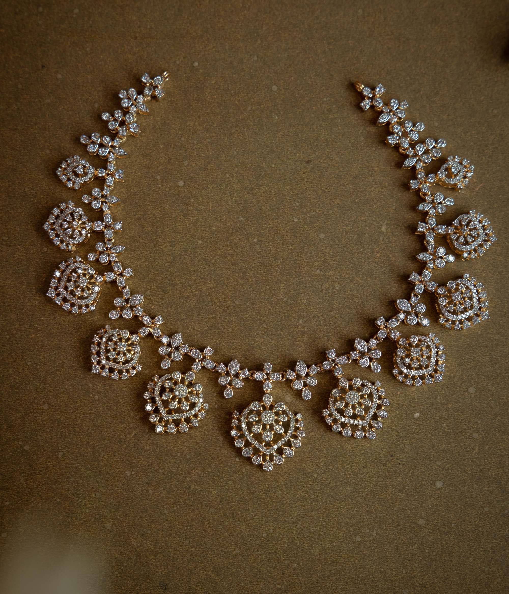 Stone Necklace with Swarovski Stone, themed around Charming.