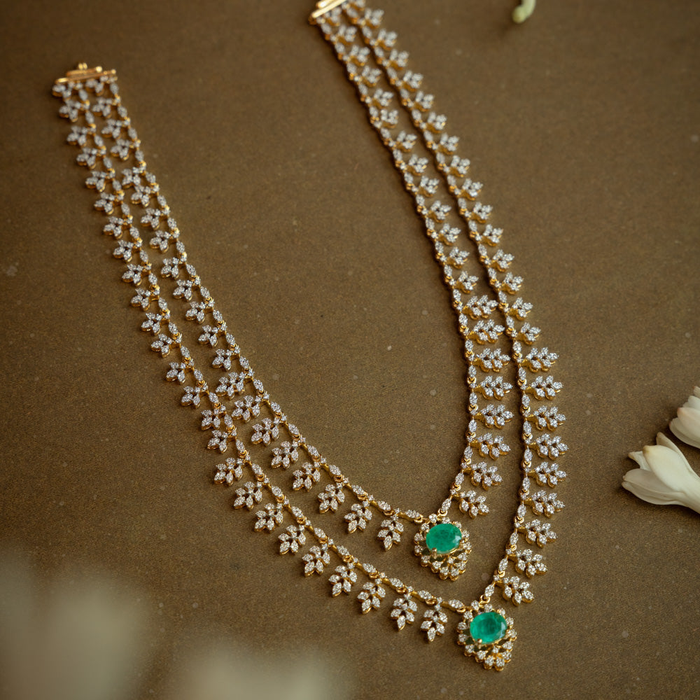 Green CZ emerald dream necklace