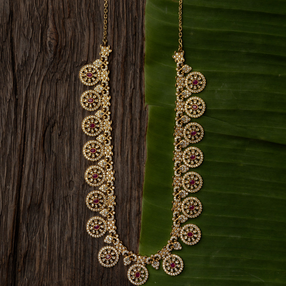 Red Swarovski phoenix necklace