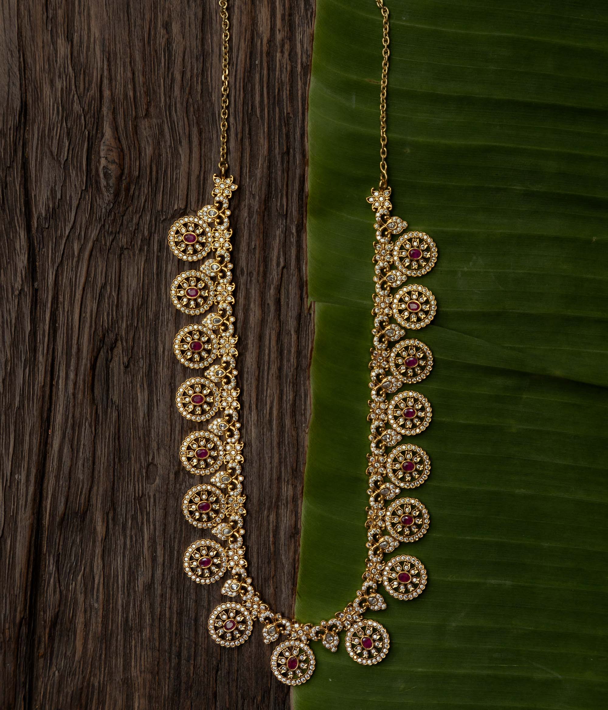 Red Swarovski phoenix necklace