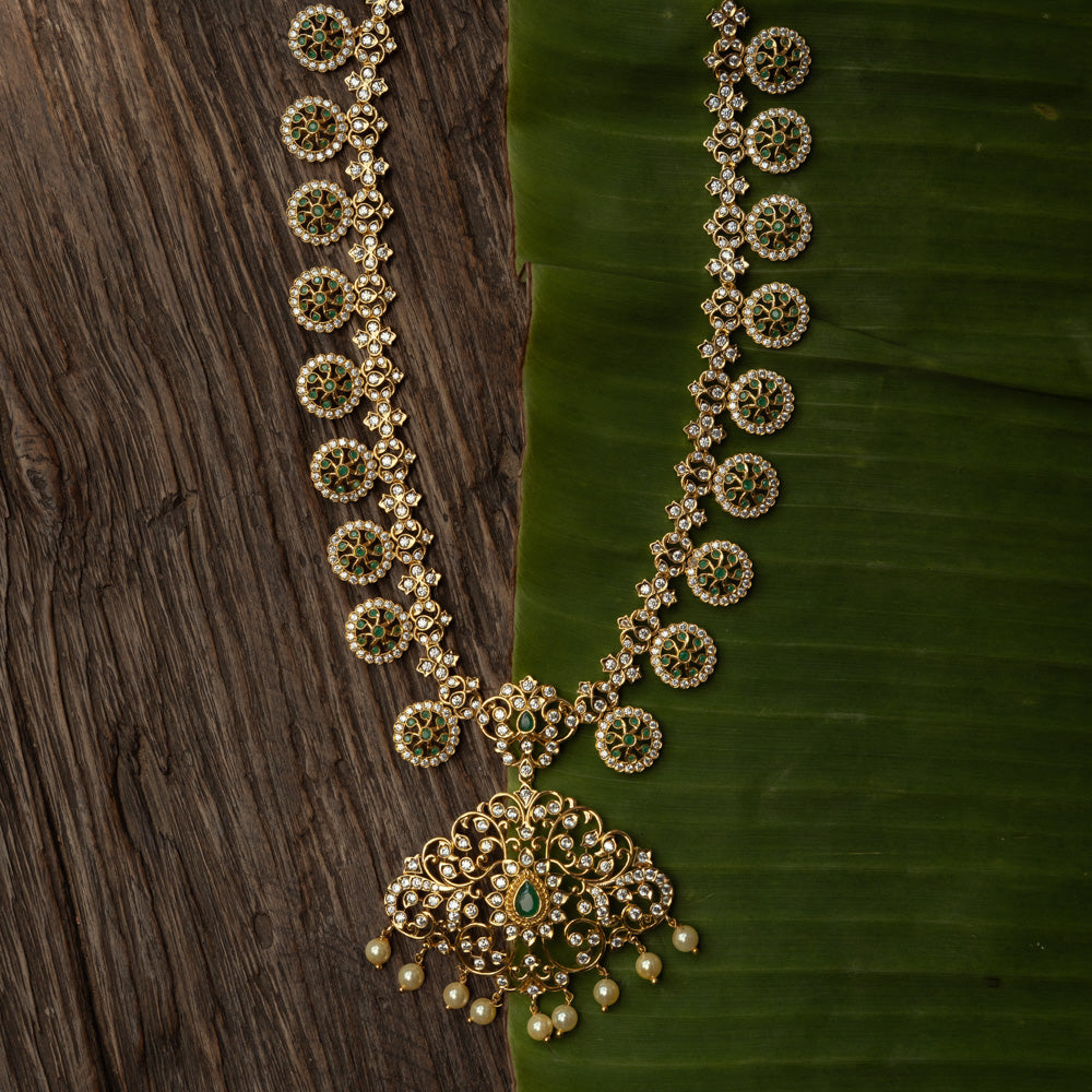 Green Swarovski pearl fantasy necklace