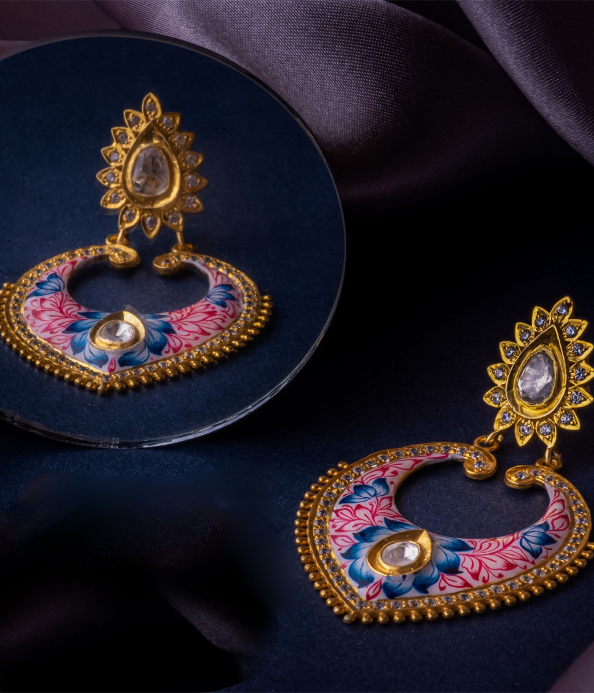 Handmade Shades Of Indigo Earrings in Sterling Silver