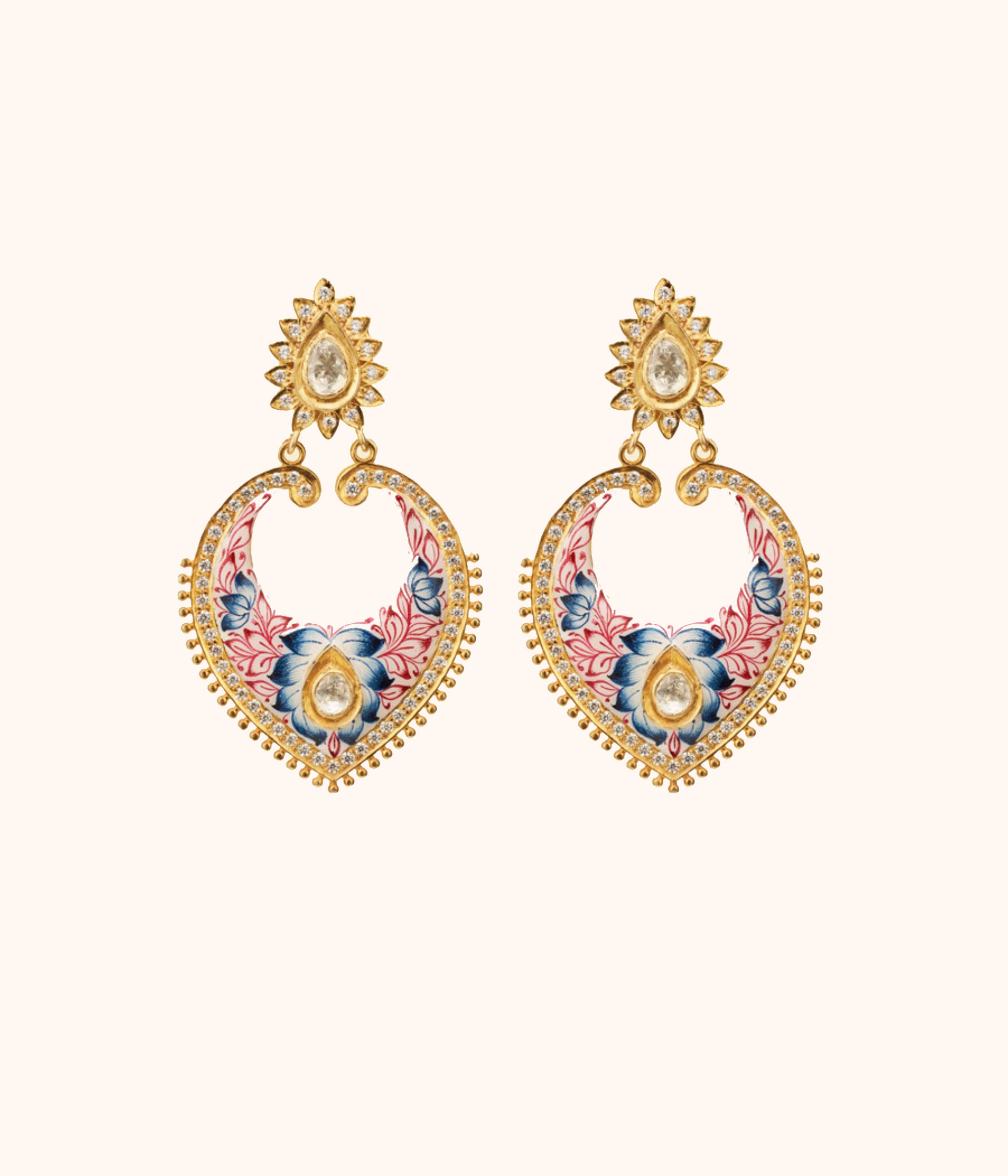 Elegant White Stone Silver Earrings Shades Of Indigo for weddings