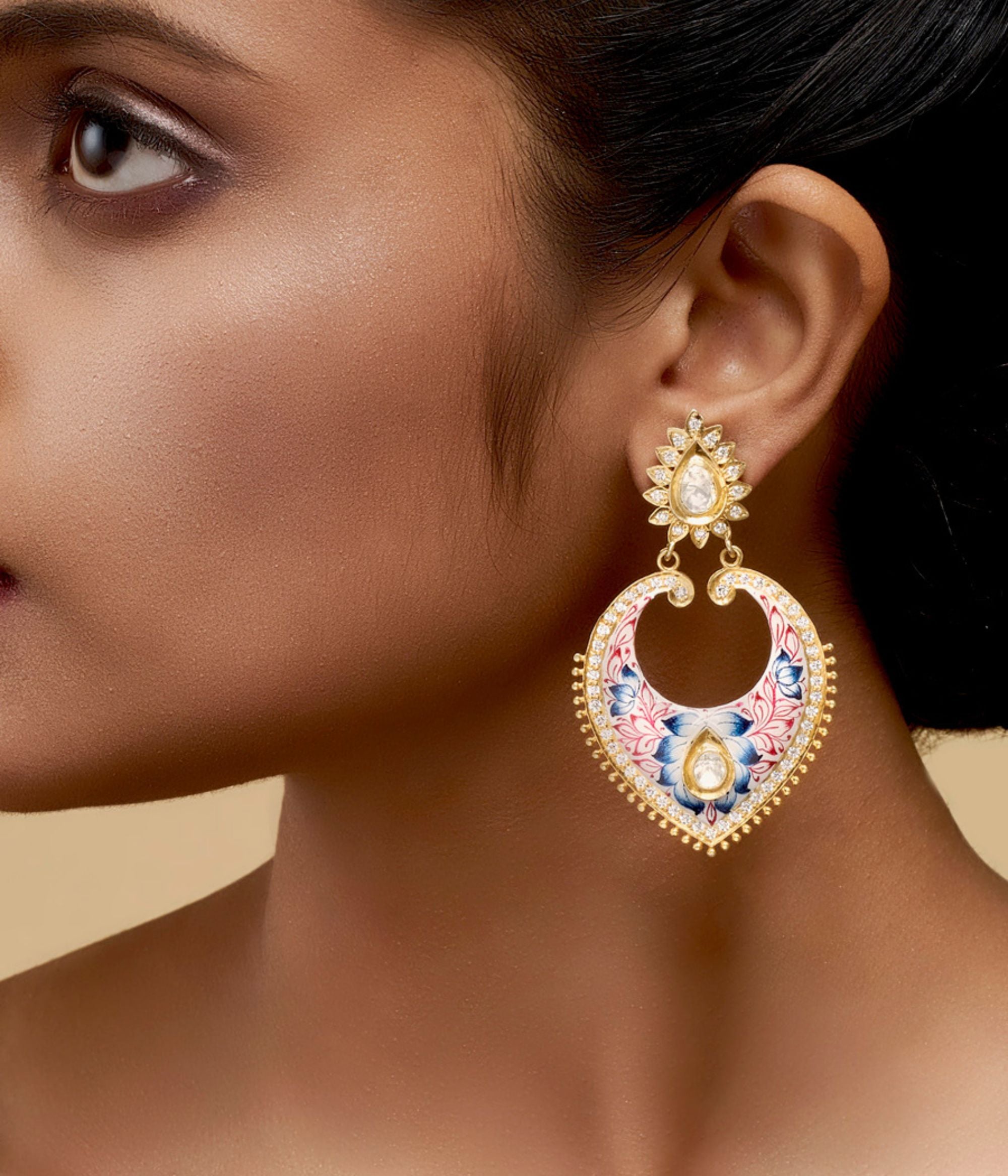 Traditional and contemporary Shades Of Indigo Earrings in Chennai