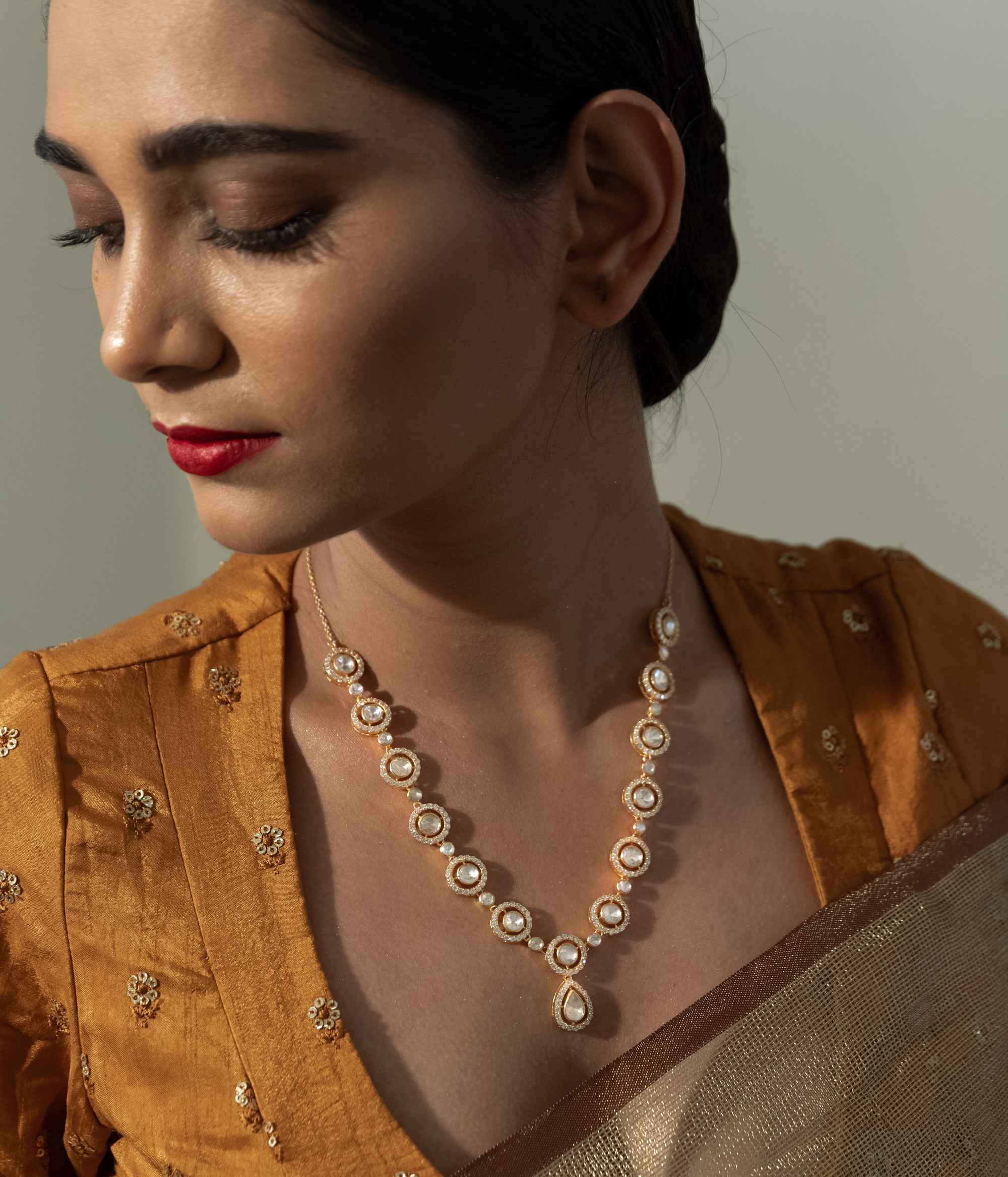 Sia Contemporary Moissonite Short Necklace