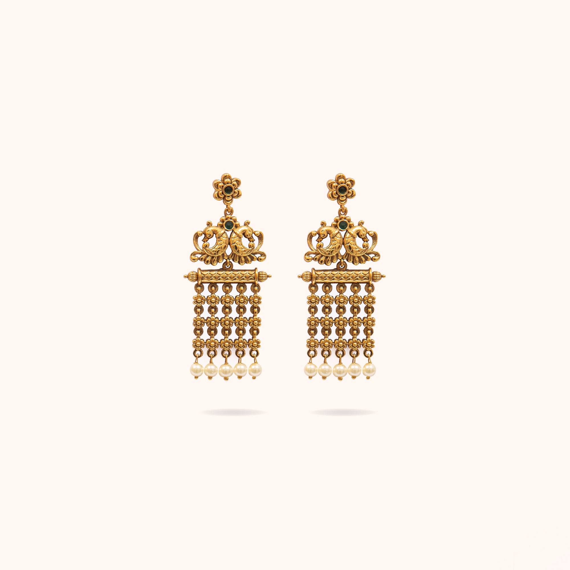 92.5 Sterling Silver Spoorthi Hangings Gold Plated