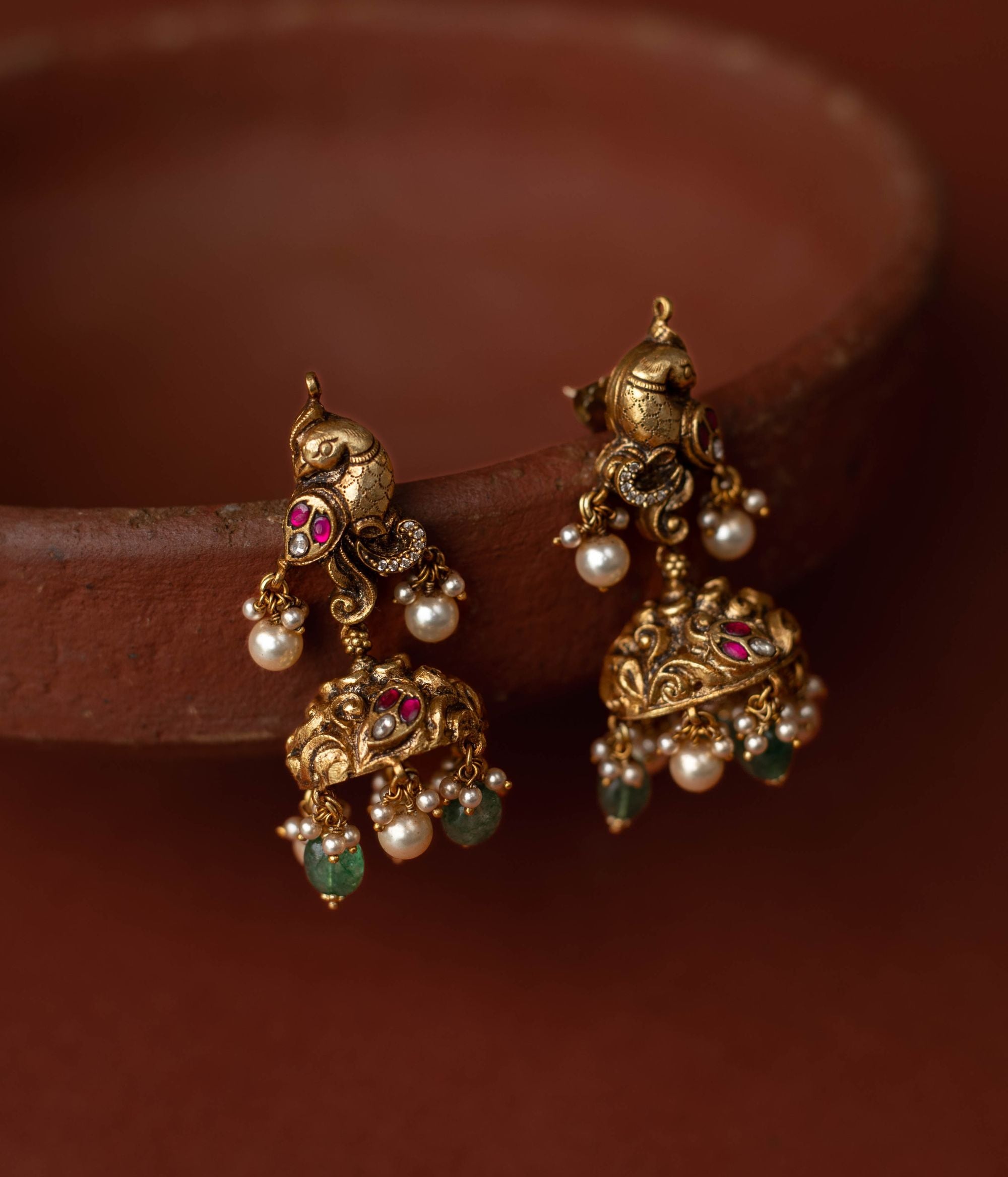 Handcrafted ethnic earrings for women in Chennai – Swaram style