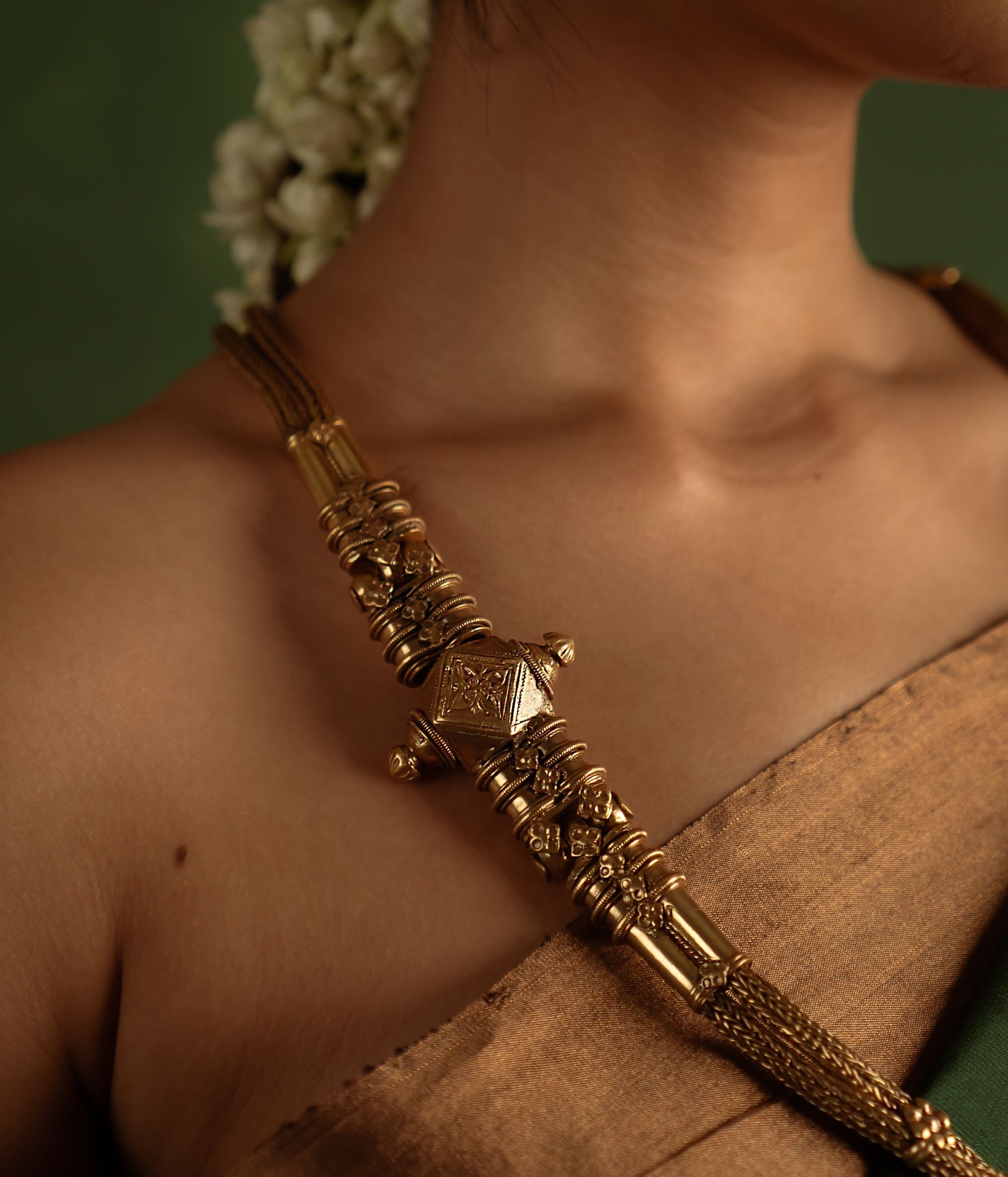 Elegant 22ct Gold Plated Silver Necklace from DivasMantra