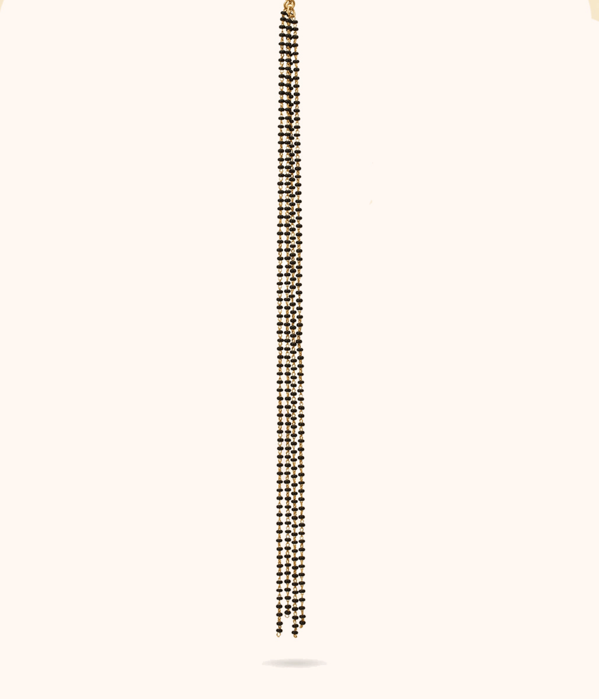Two Line Black Bead Chain Link