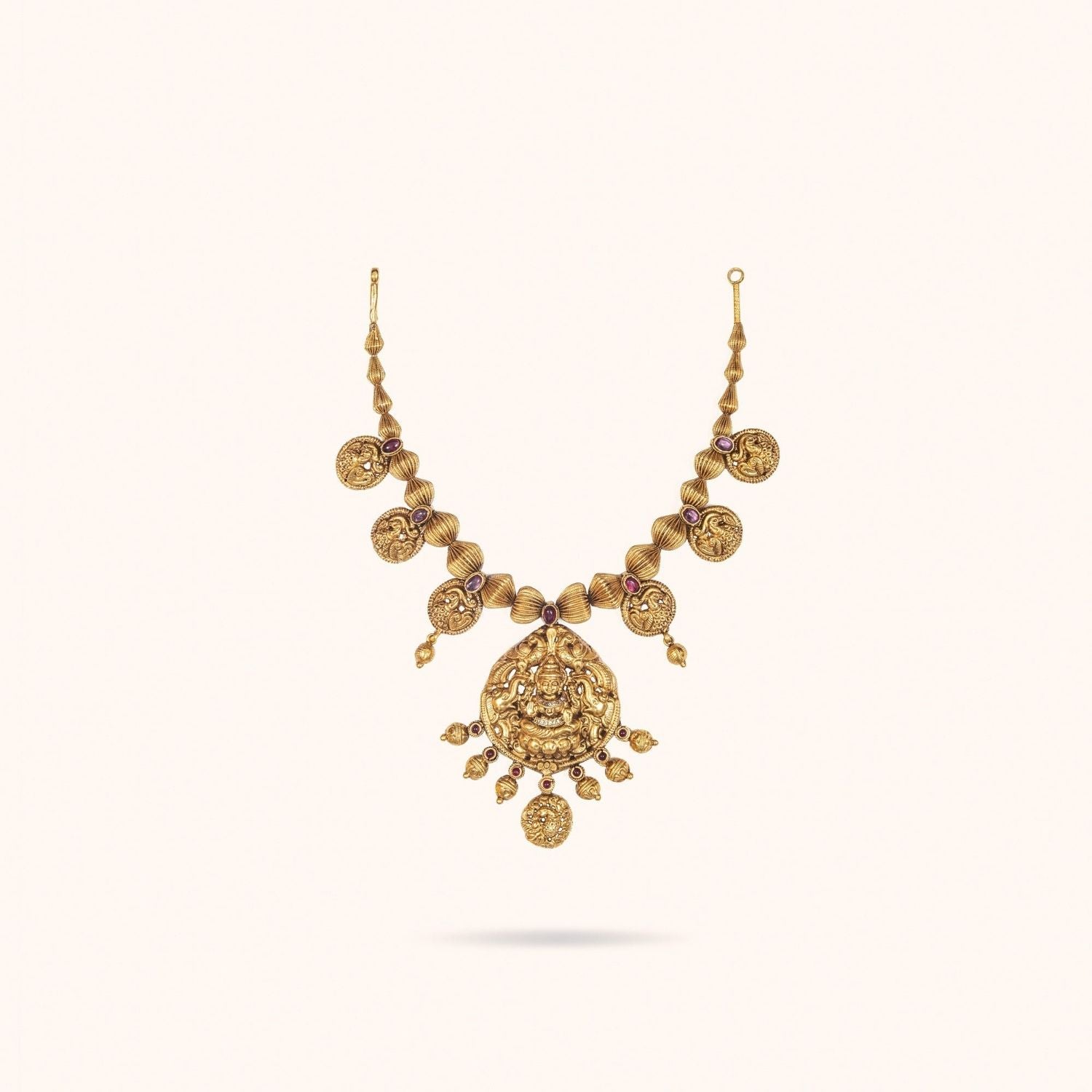Sri Lakshmi Minimal Peacock Necklace