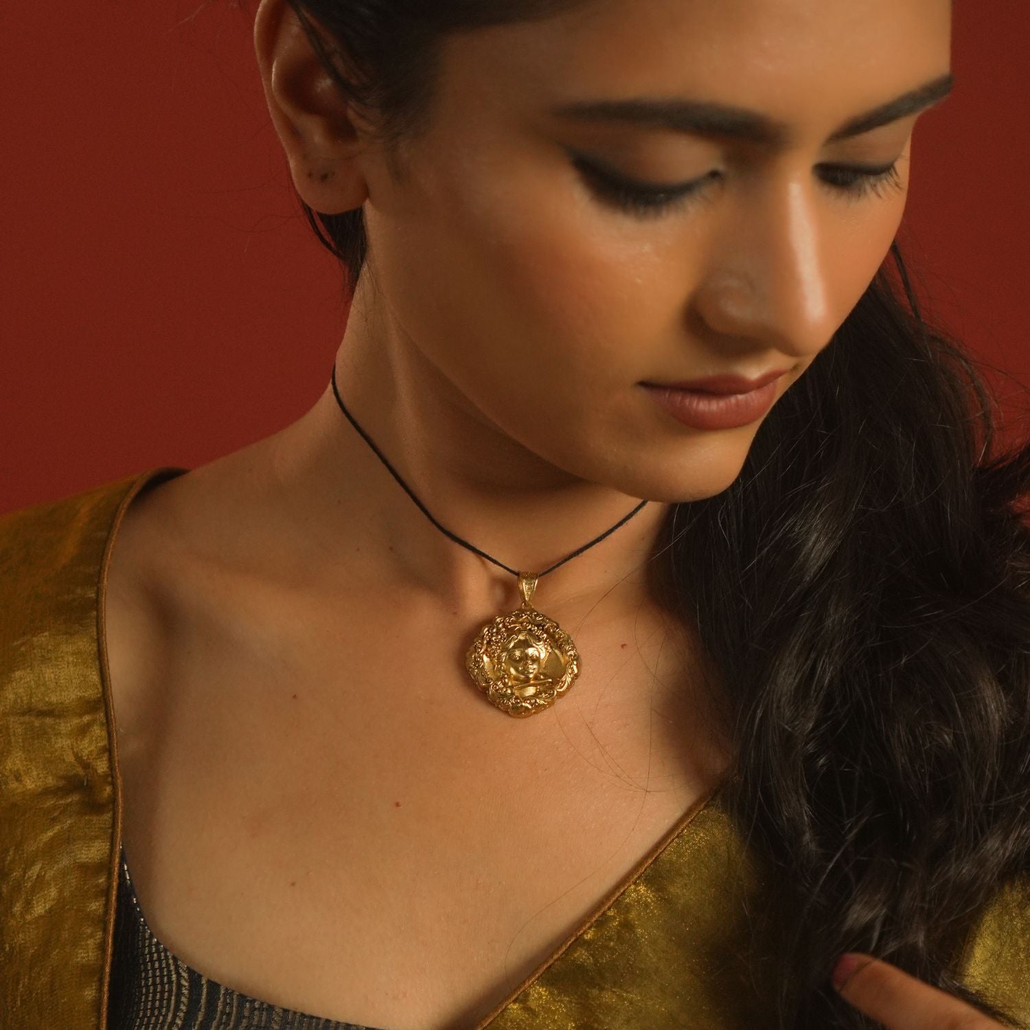 Deva Bala Pendant in 92.5 Silver Sacred Temple Design