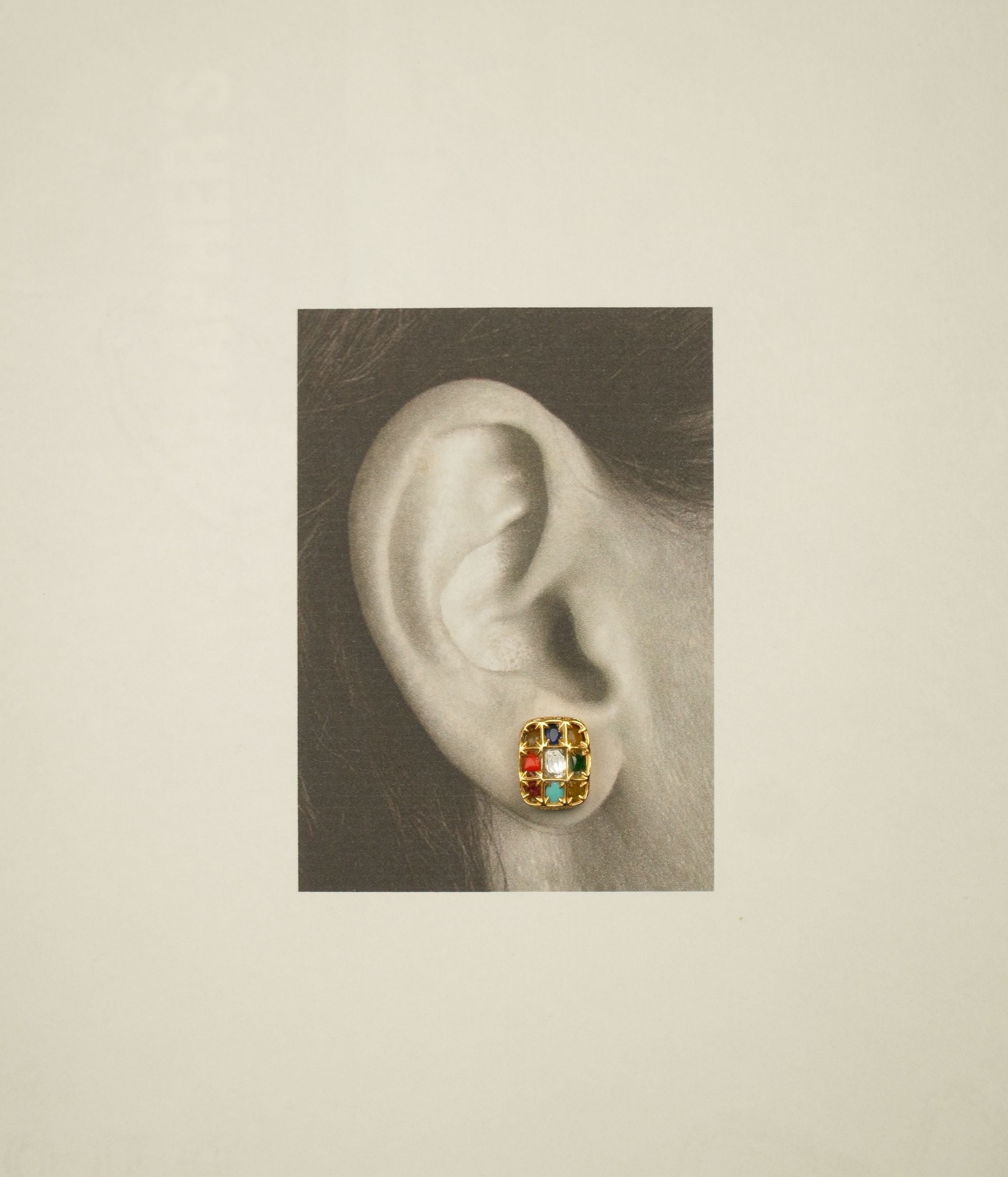 Handcrafted navaratna stone studs for daily wear