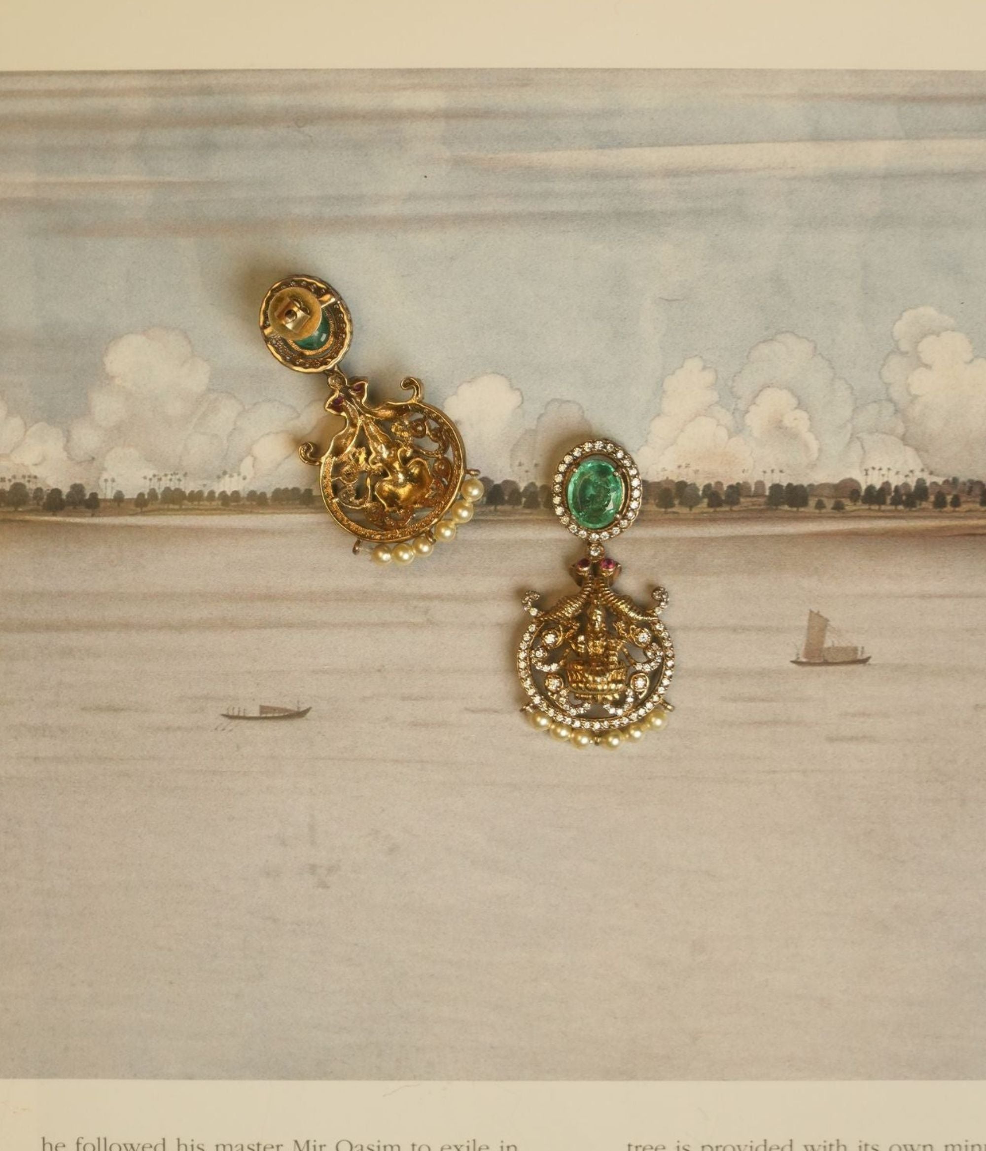 Juhi victorian earrings. 925 silver, drop