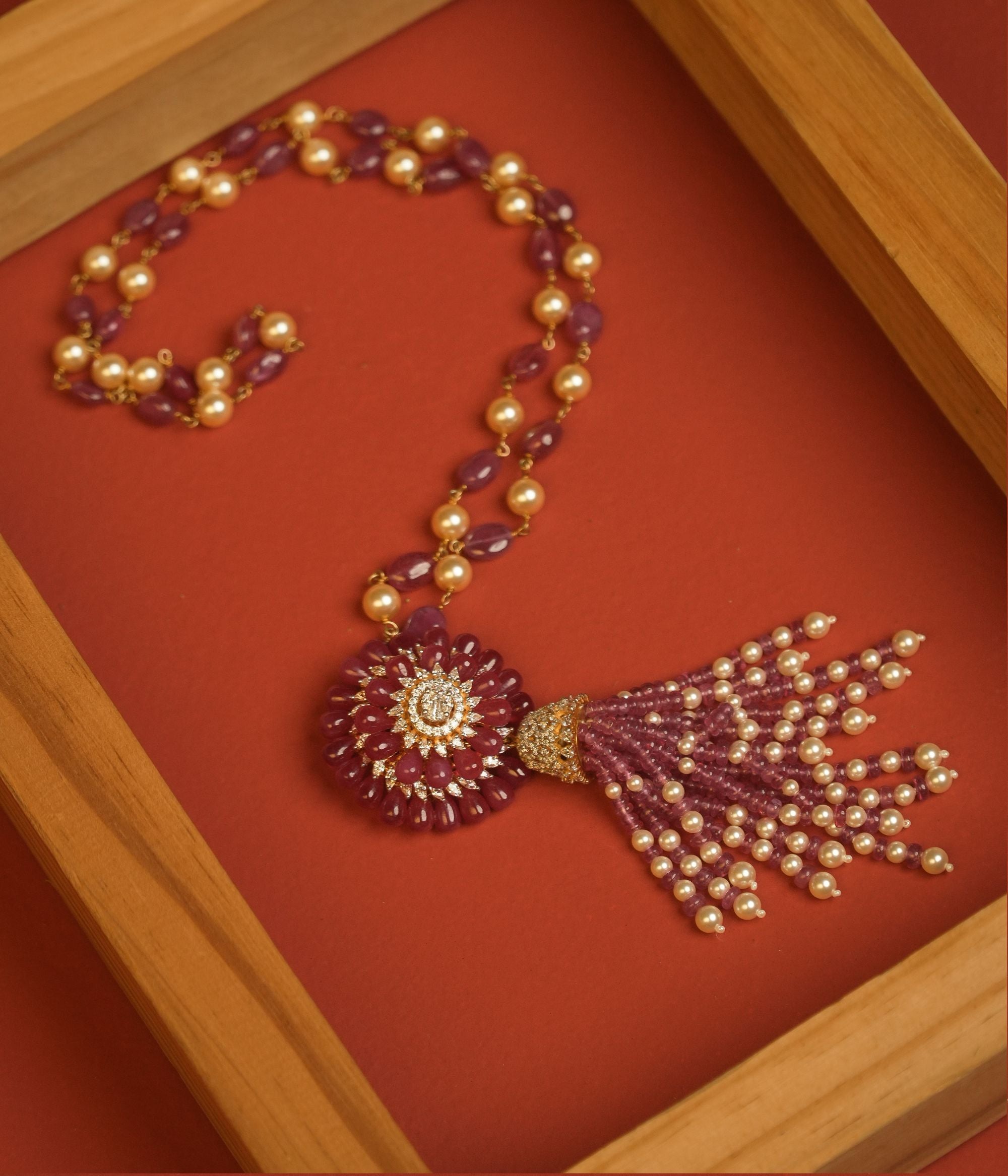 Faina Necklace - 925 silver , beads necklace