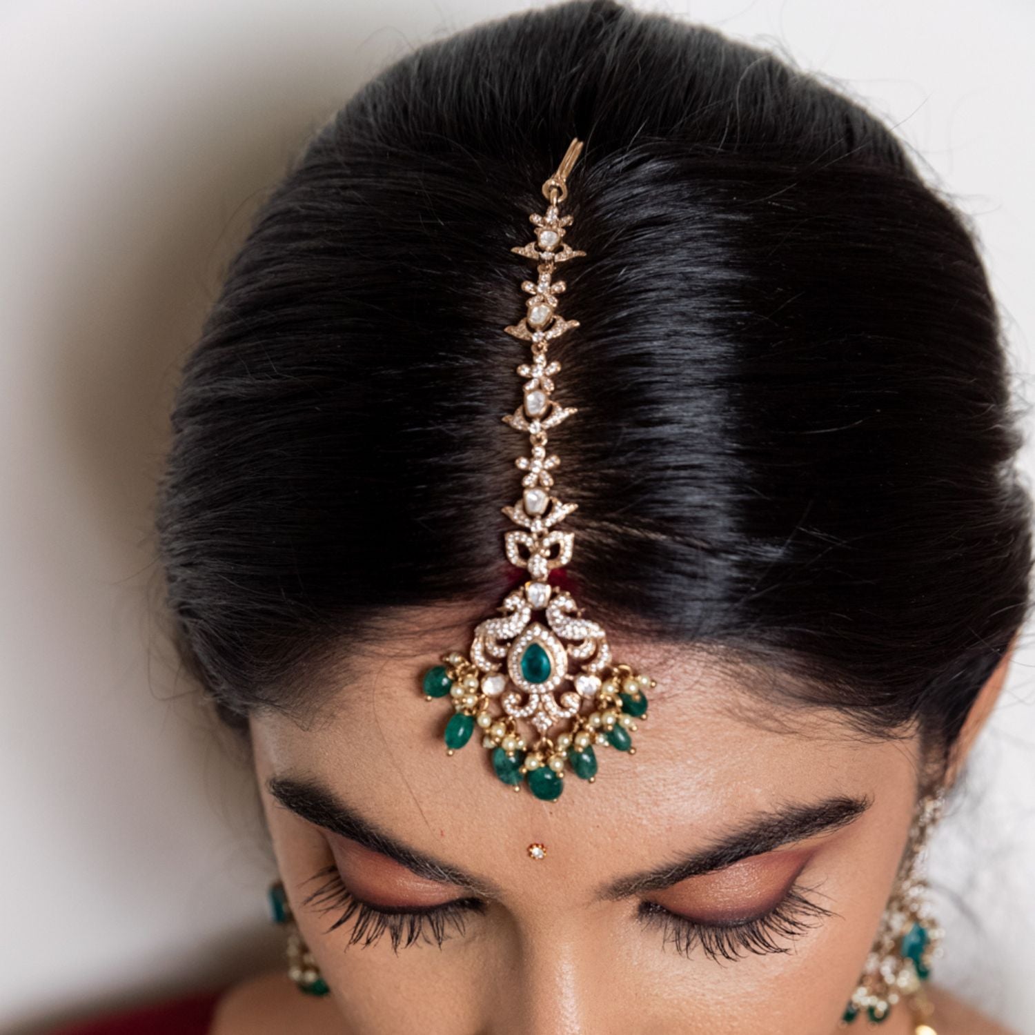 92.5 Sterling Silver Varali Victorian Tikka Gold Plated