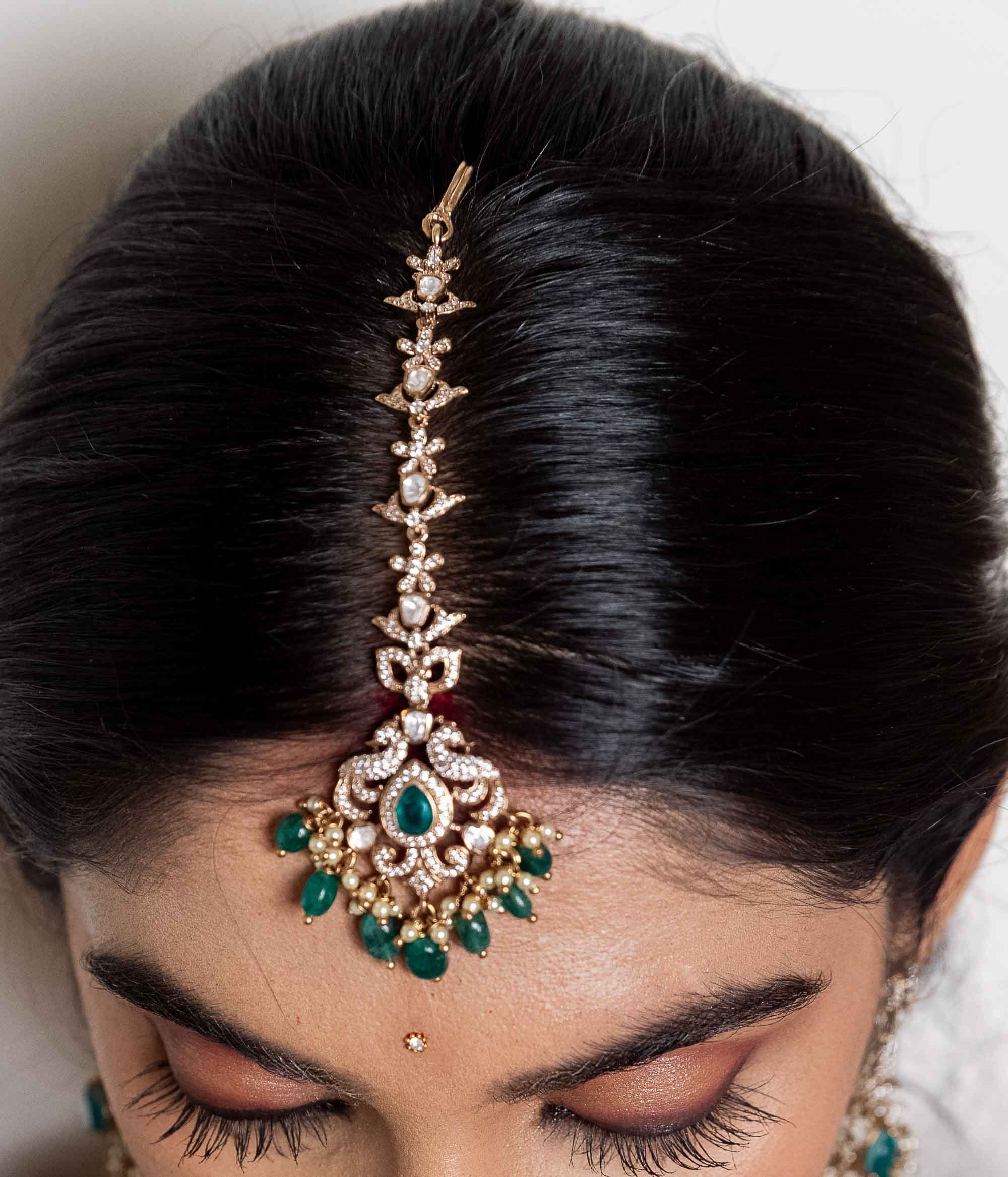 92.5 Sterling Silver Varali Victorian Tikka Gold Plated