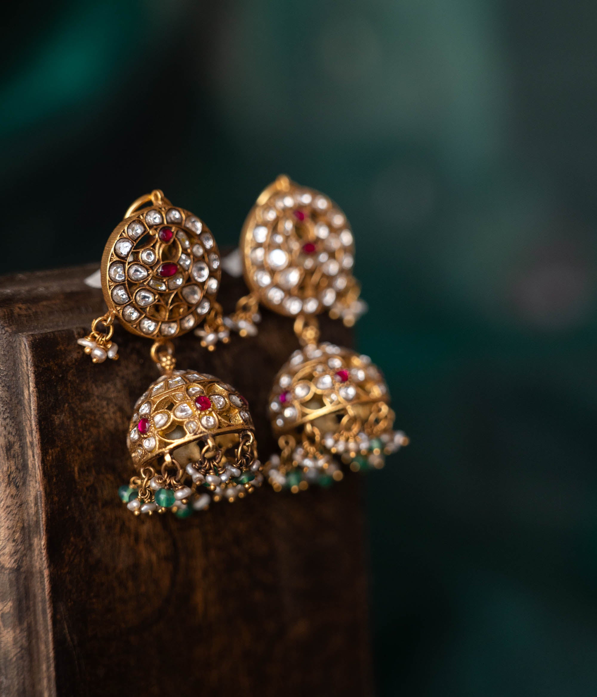 Ethnic oxidized jhumka earrings for women – South Indian style