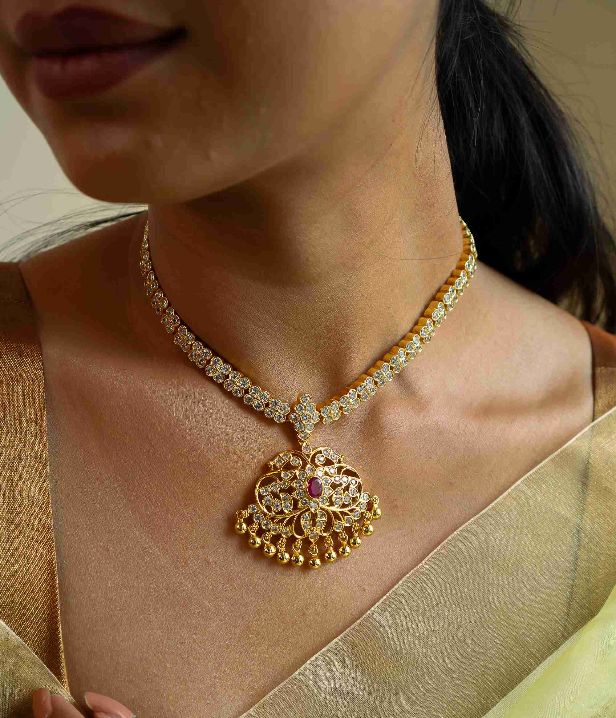 Vindini Heirloom Attigai Necklace