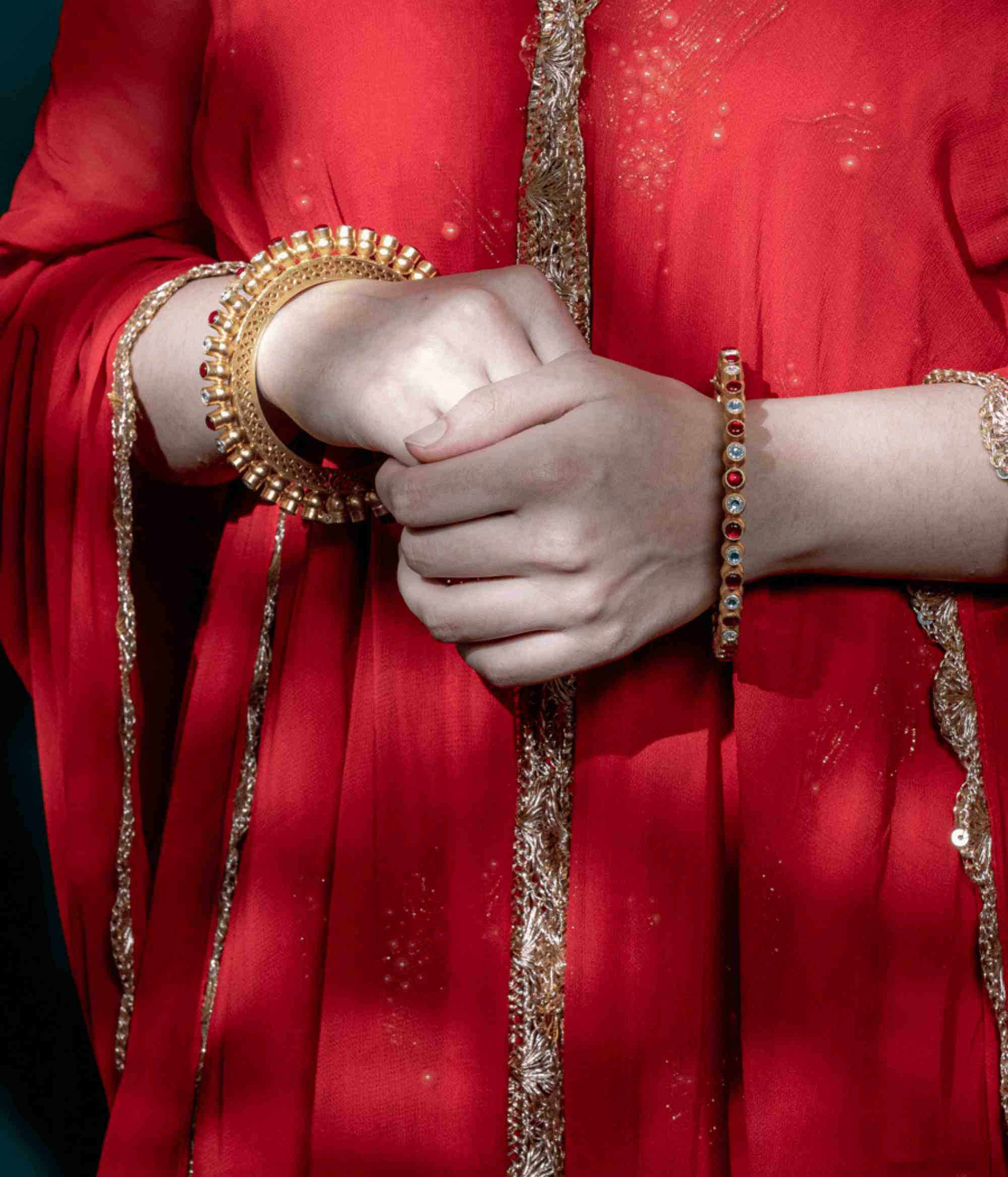 92.5 Sterling Silver Zyana Kundan Bangle Gold Plated
