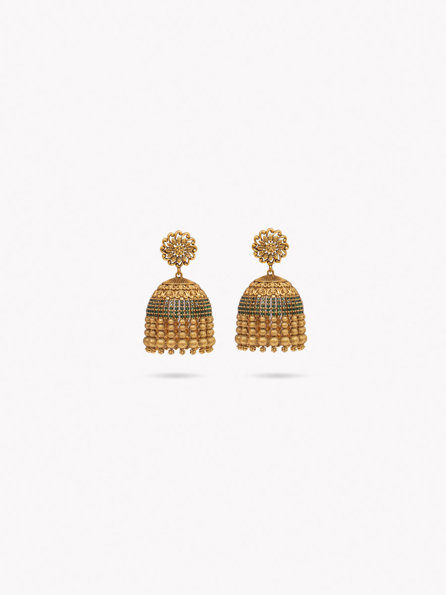 Eegan Antique Nakshi Jhumki