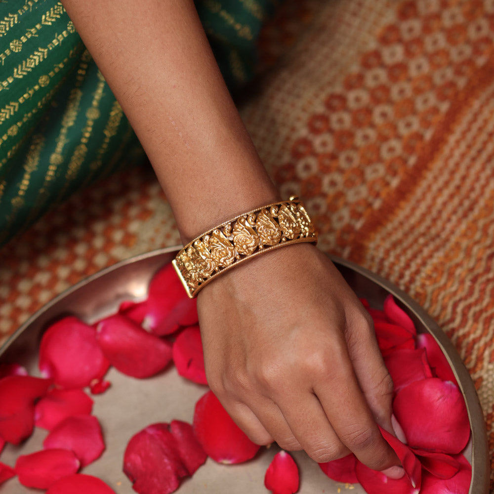 Ityaa Peacock Antique Kada