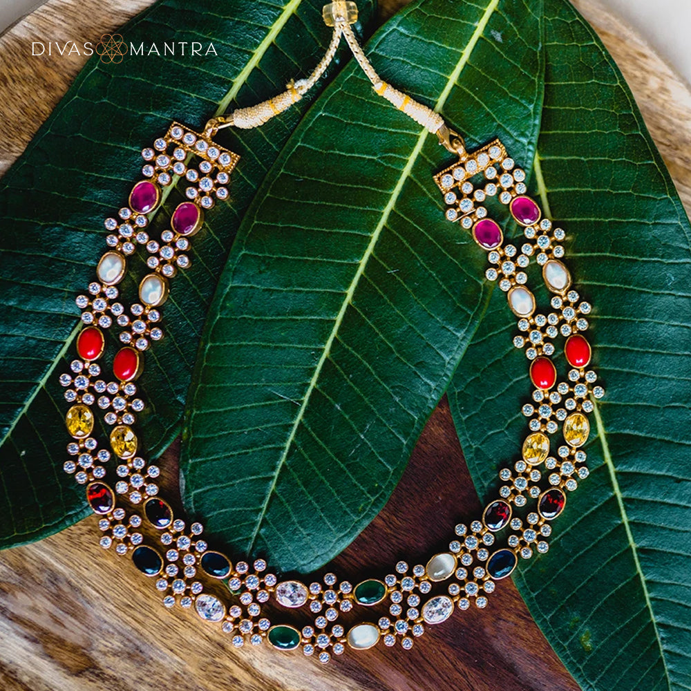 Vaibhogam Double Line Necklace