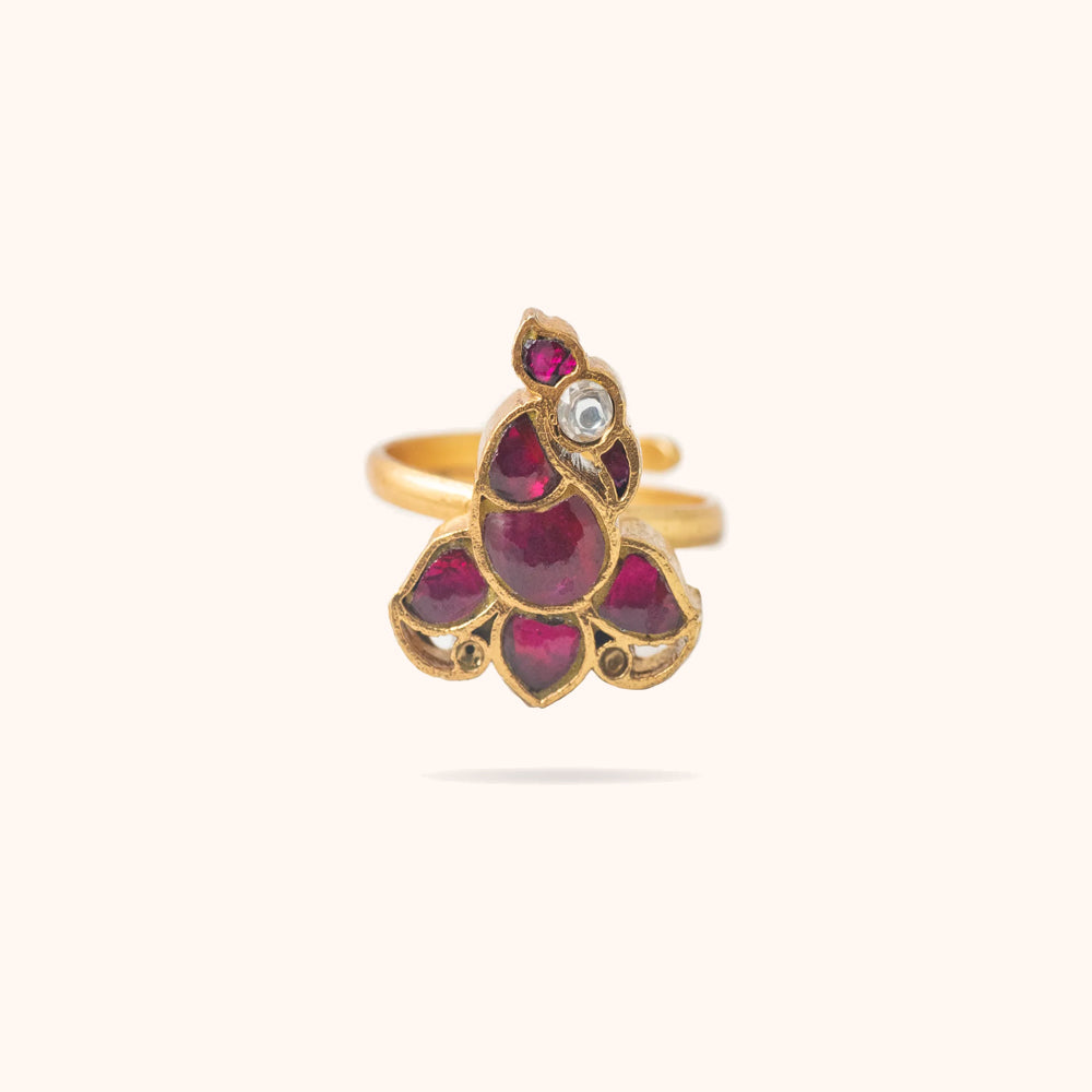 92.5 Sterling Silver Mayuri Ring Gold Plated