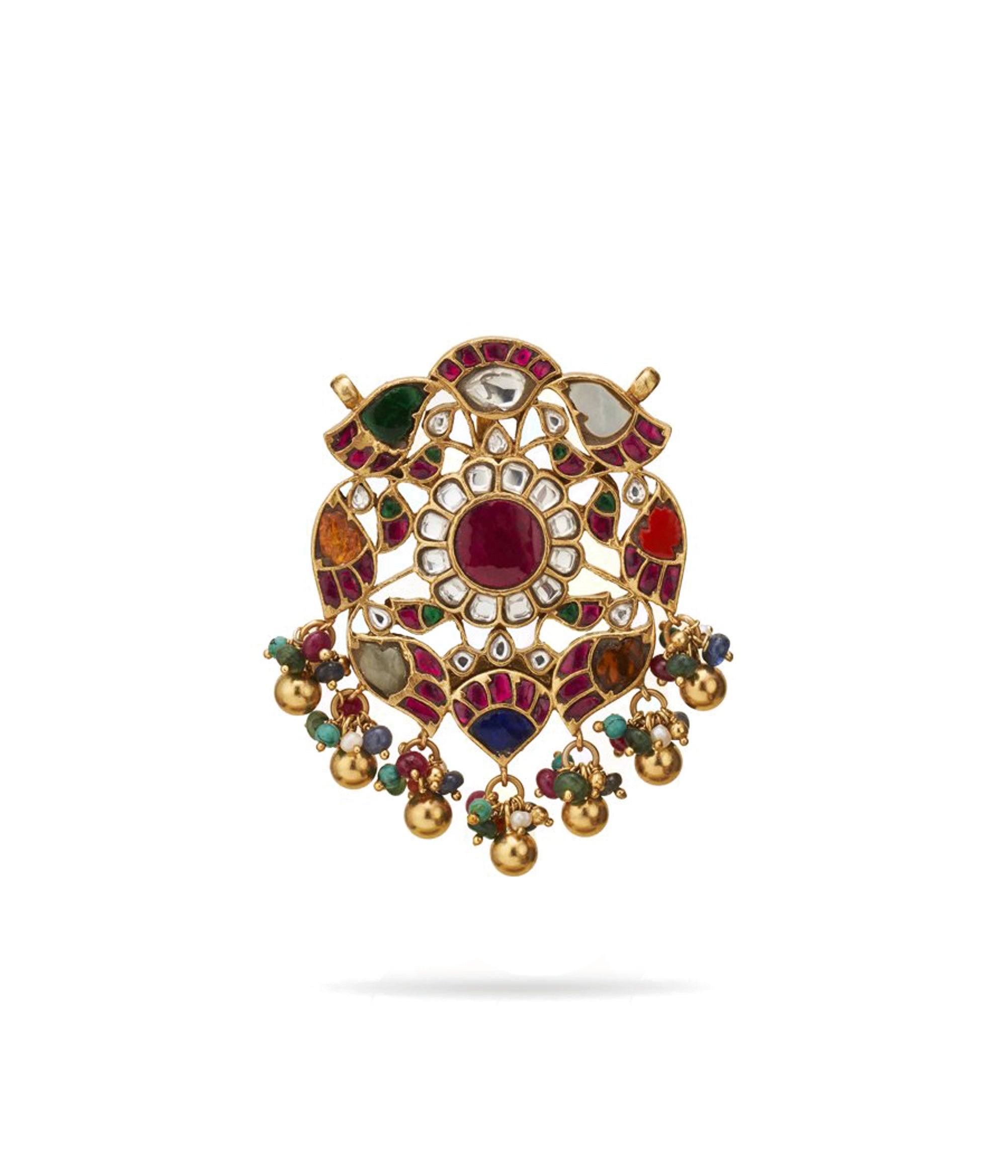 Multicolor Kundan Pendant