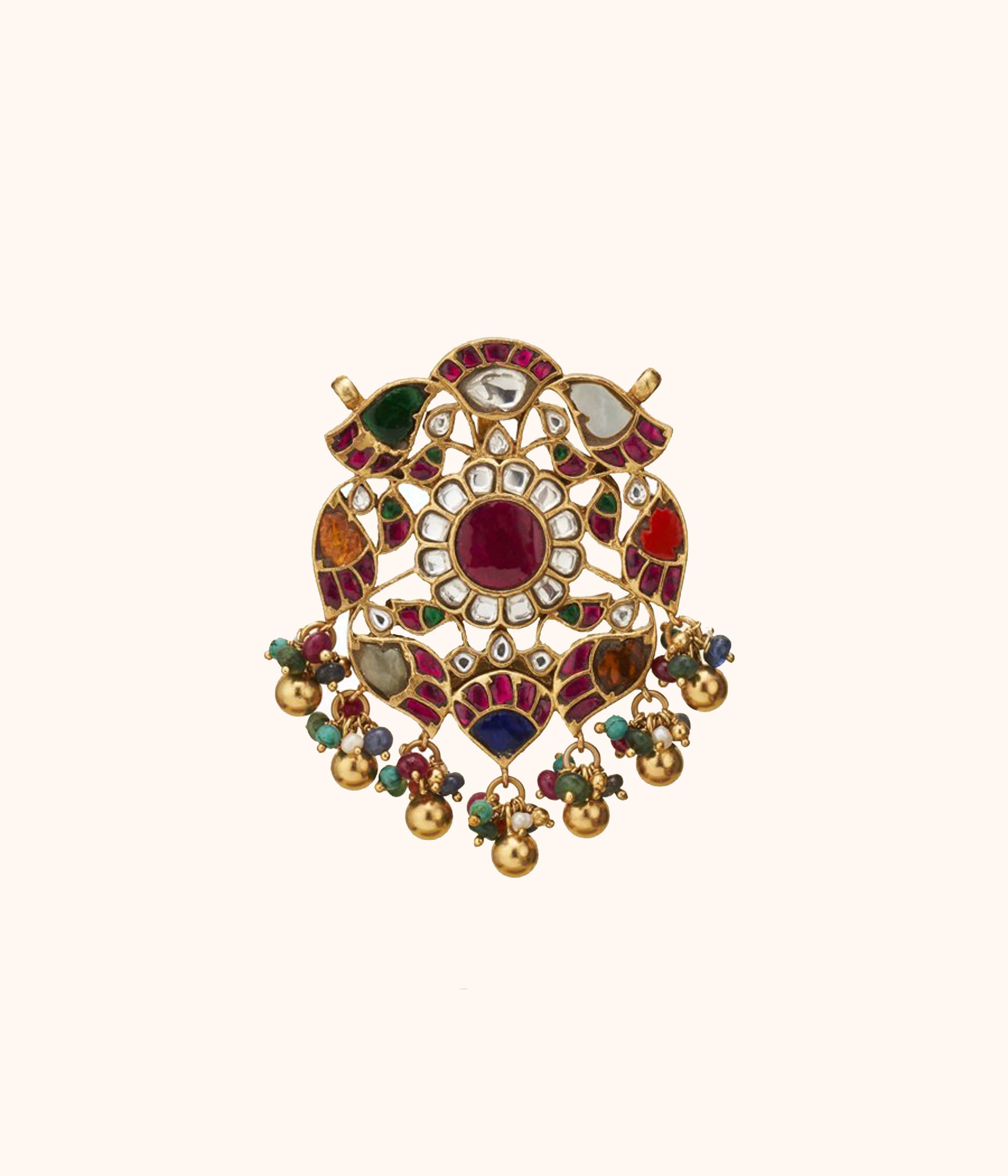 Multicolor Kundan Pendant