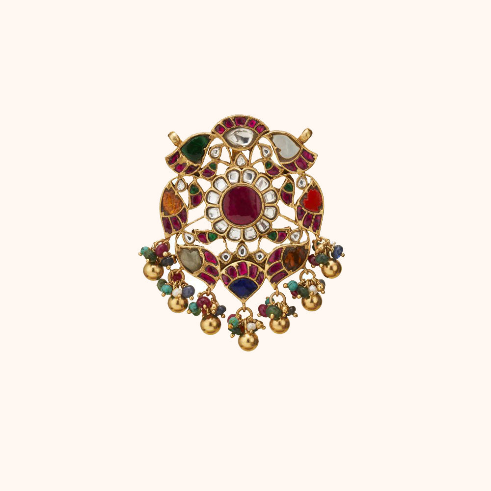 Multicolor Kundan Pendant