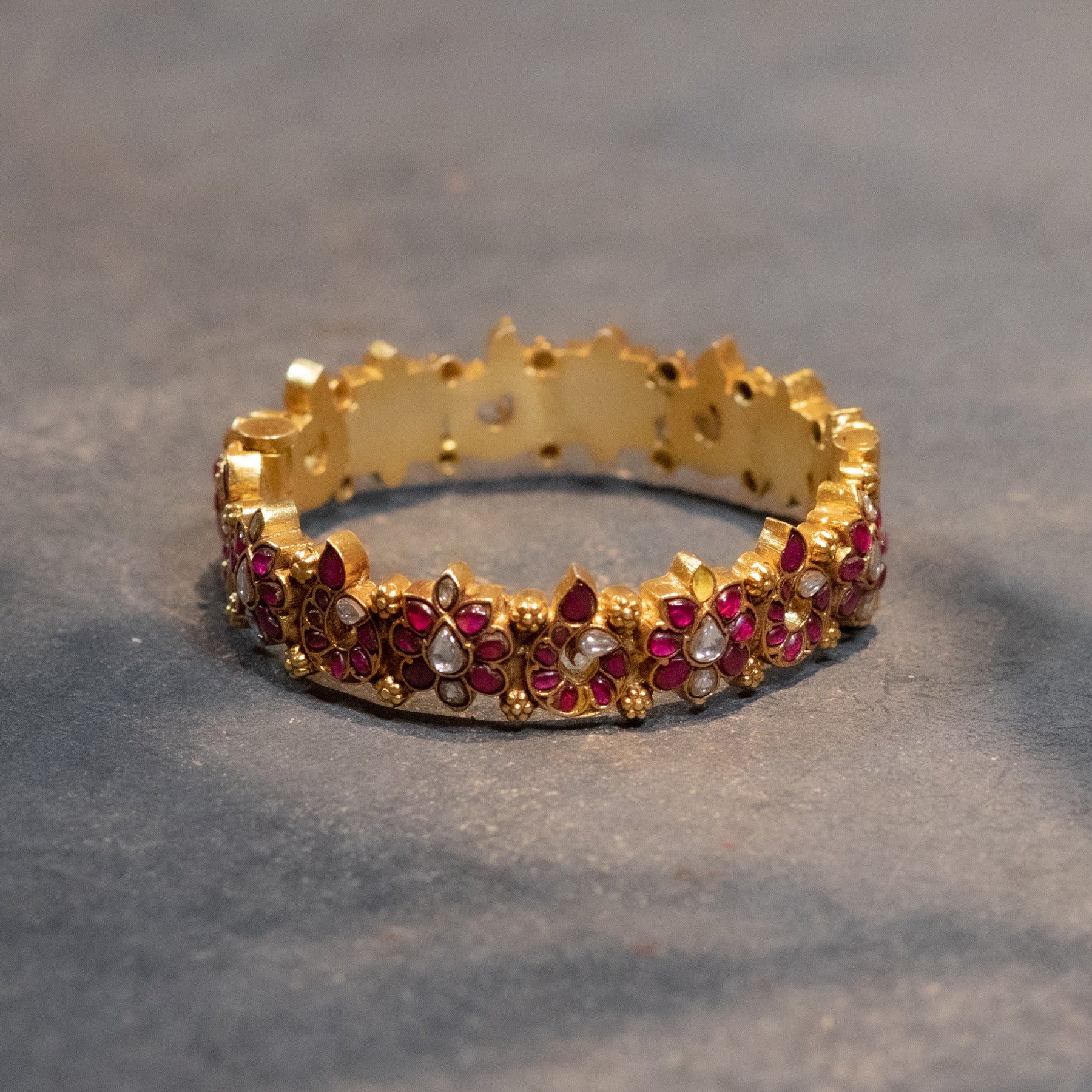 Amara handcrafted silver kundan kada online Chennai
