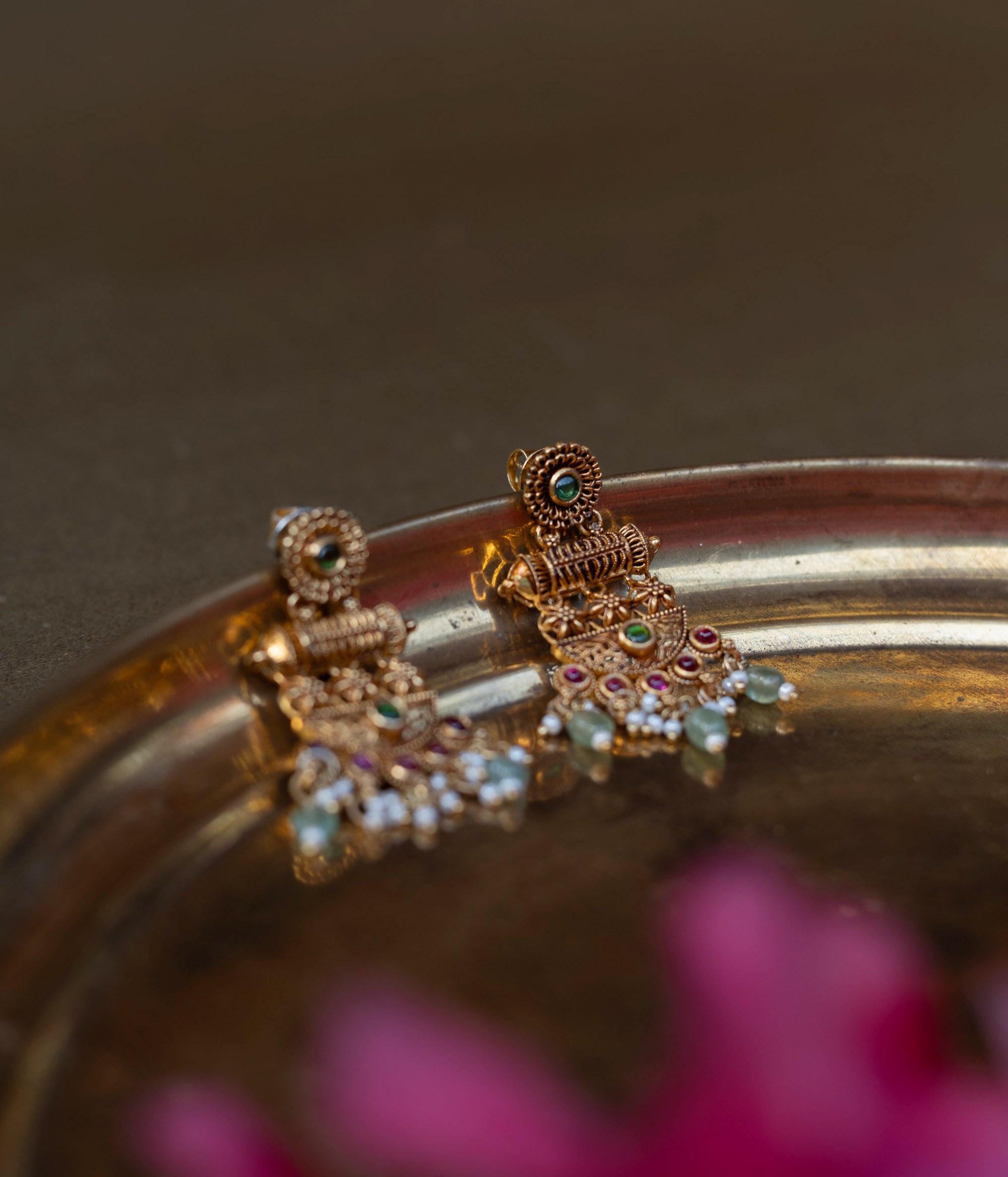 Nagas design earrings handcrafted in Chennai
