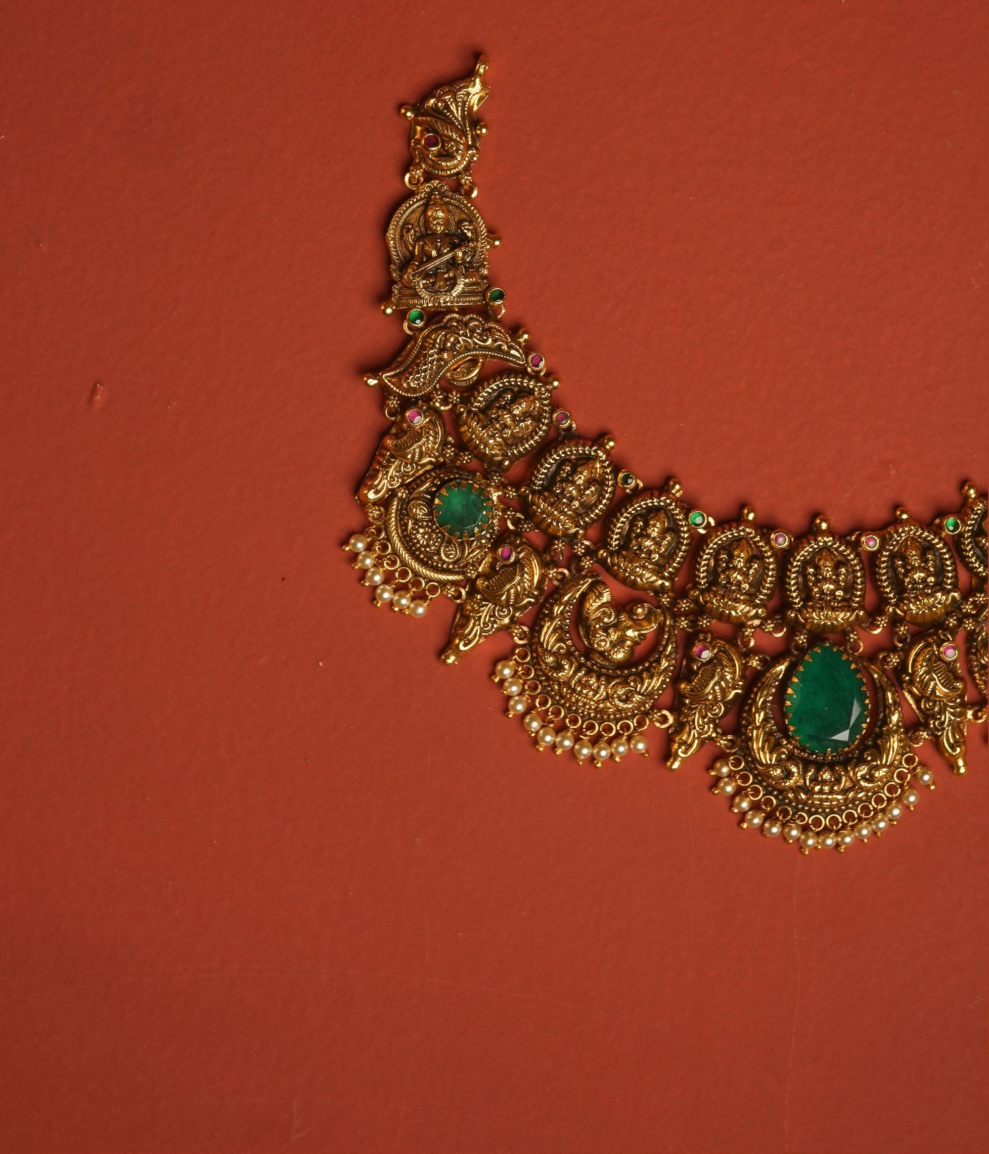 Gauri necklace , dinakas short necklace , 925 silver