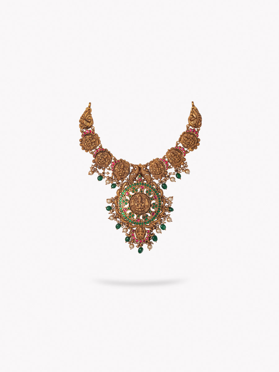 Aditri Antique Lakshmi Nakshi Necklace