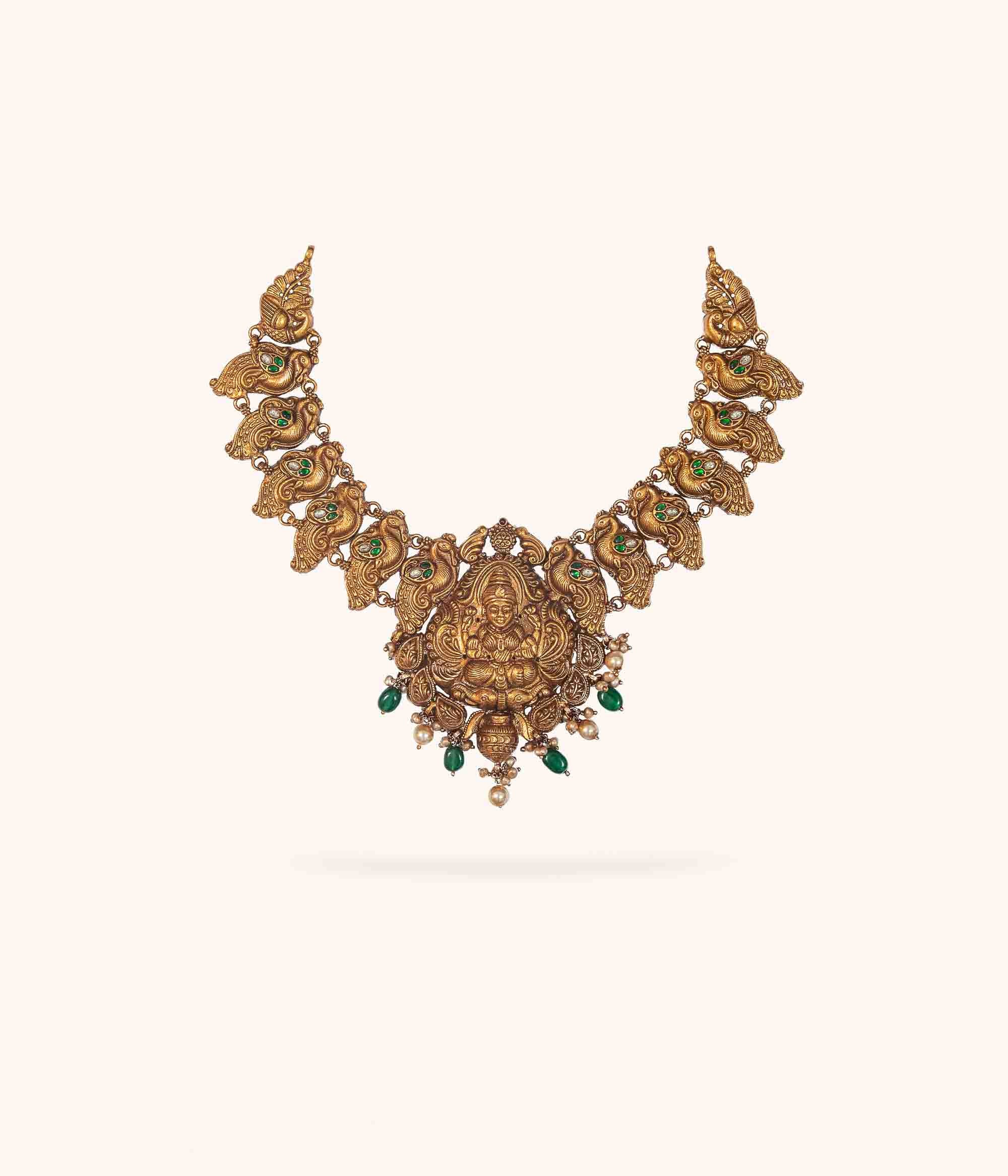 Atibha Antique Lakshmi Short Necklace