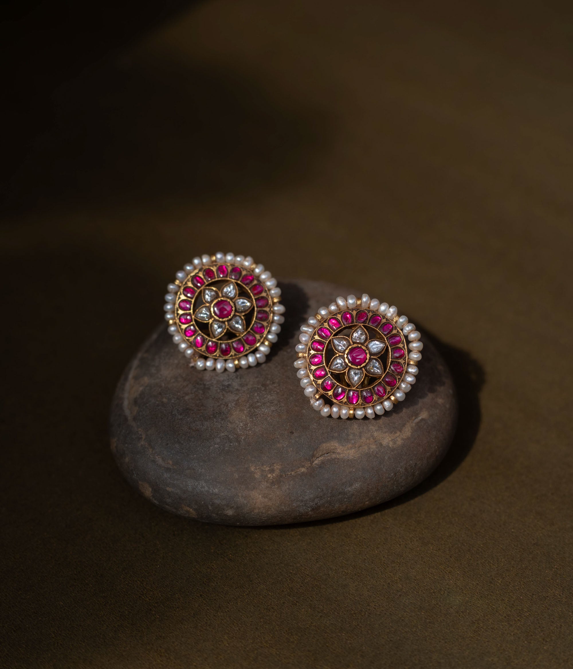 Temple Jewelry Studs in Sterling Silver – Chennai