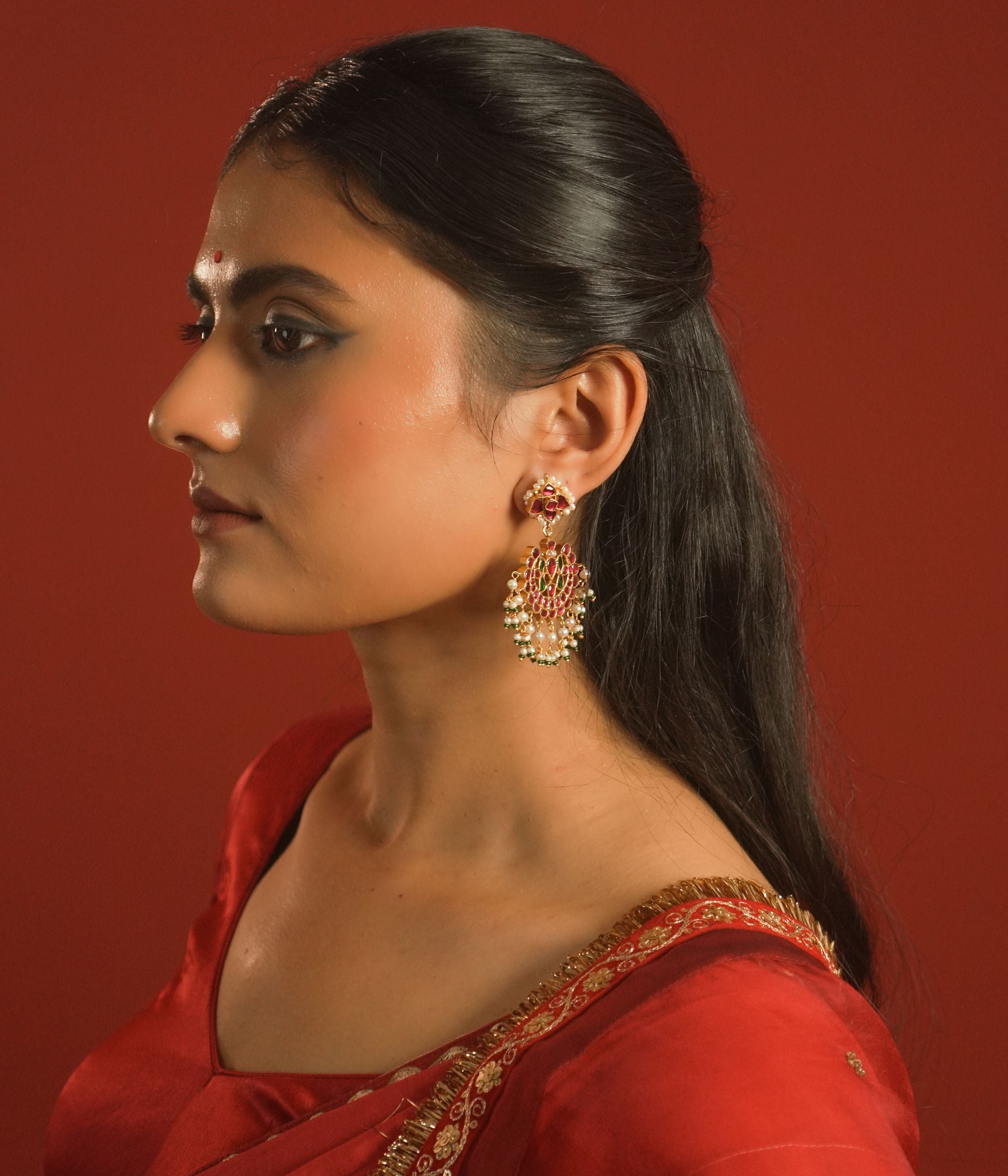 brishti earring, 925 silver