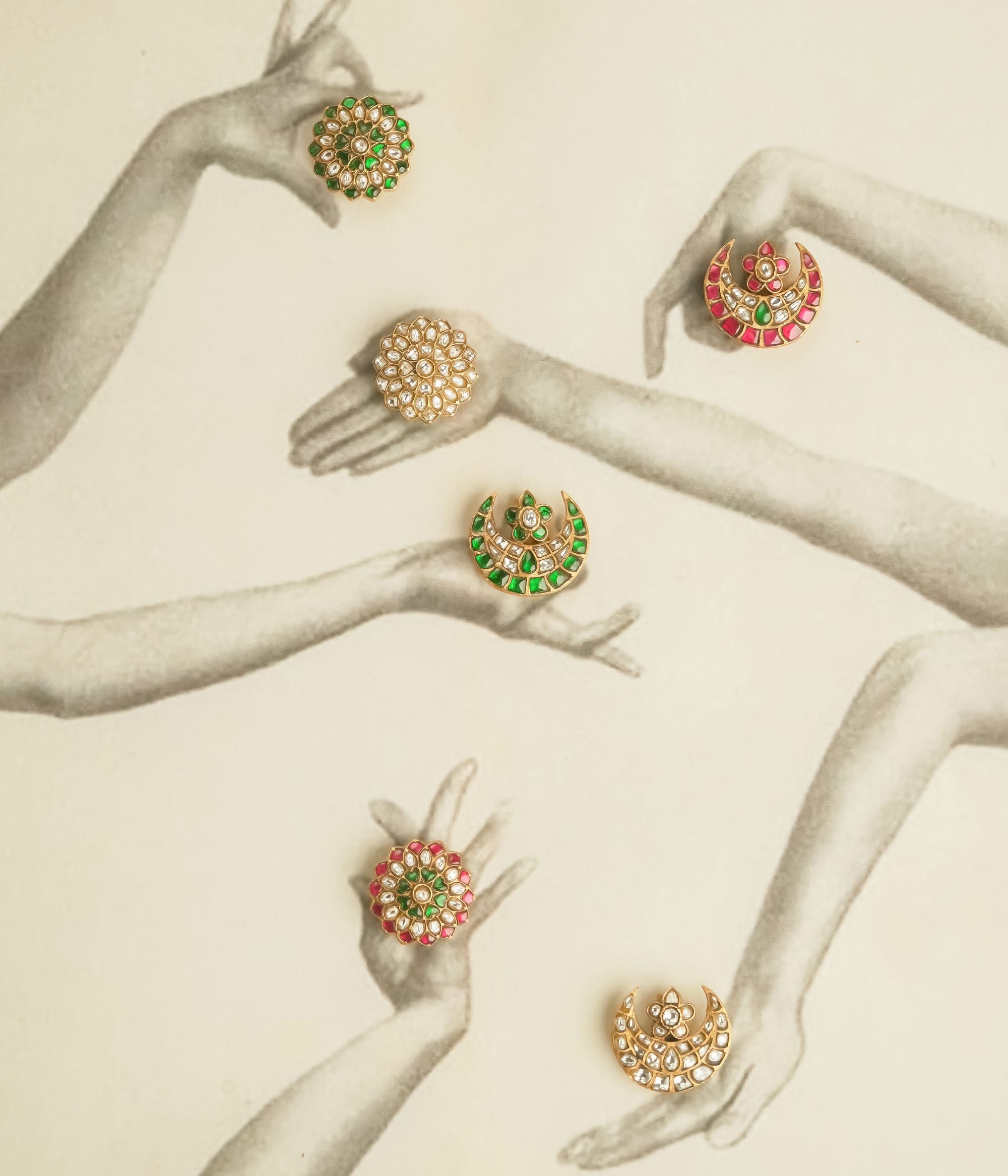 Silver Kundan hairpin for festive occasions