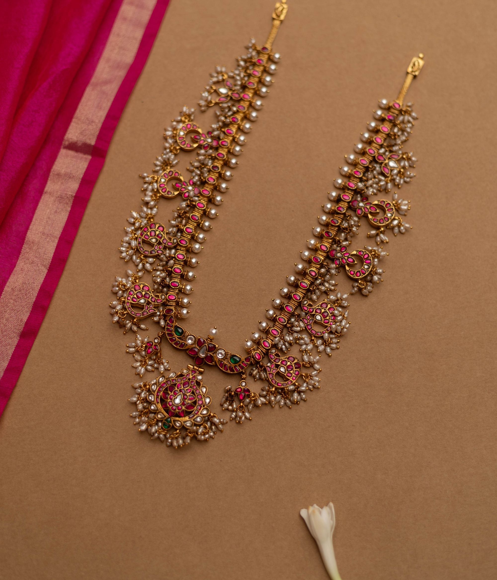 Rajnavi kundan necklace, 925 silver