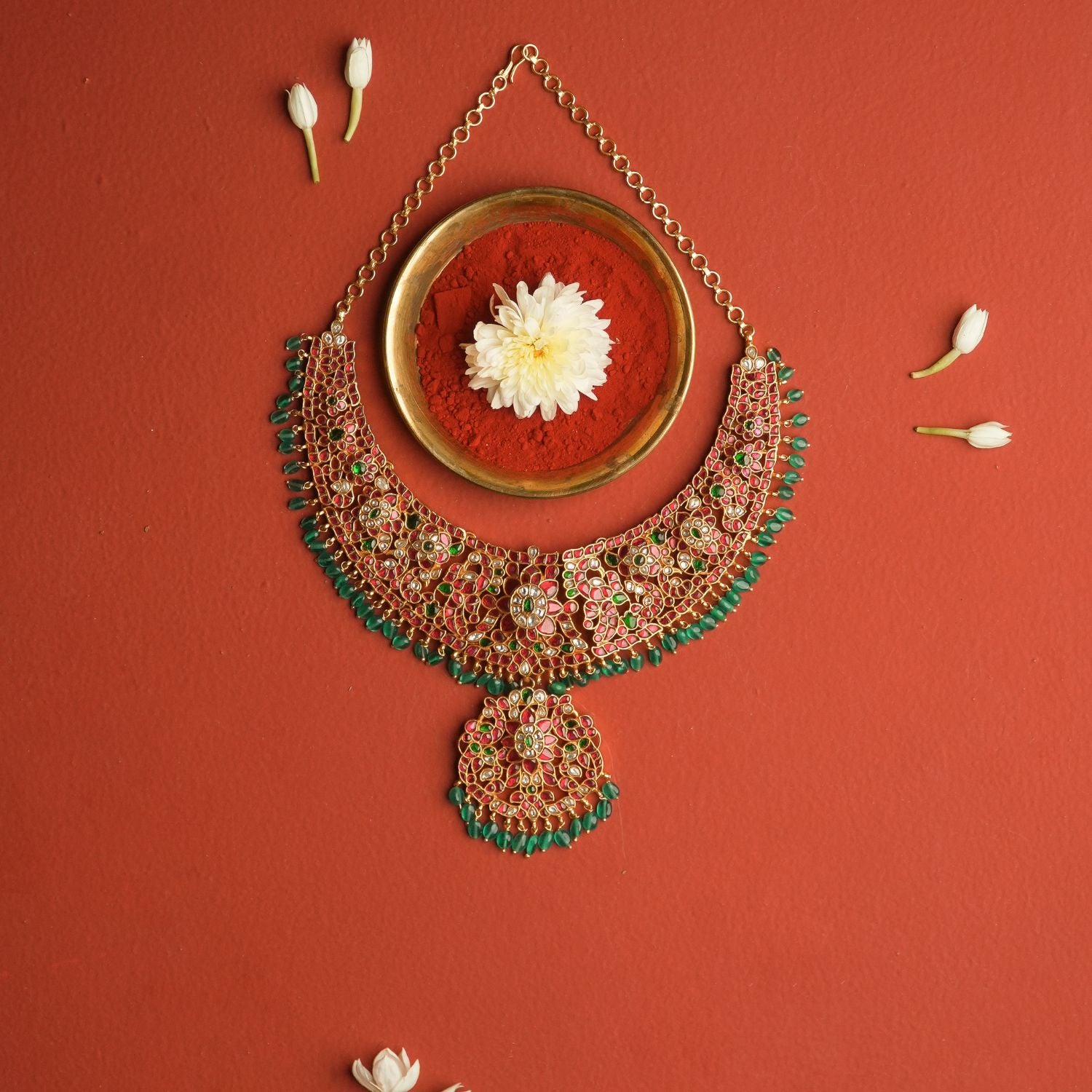 Gunjal Kundan necklace handcrafted in Chennai