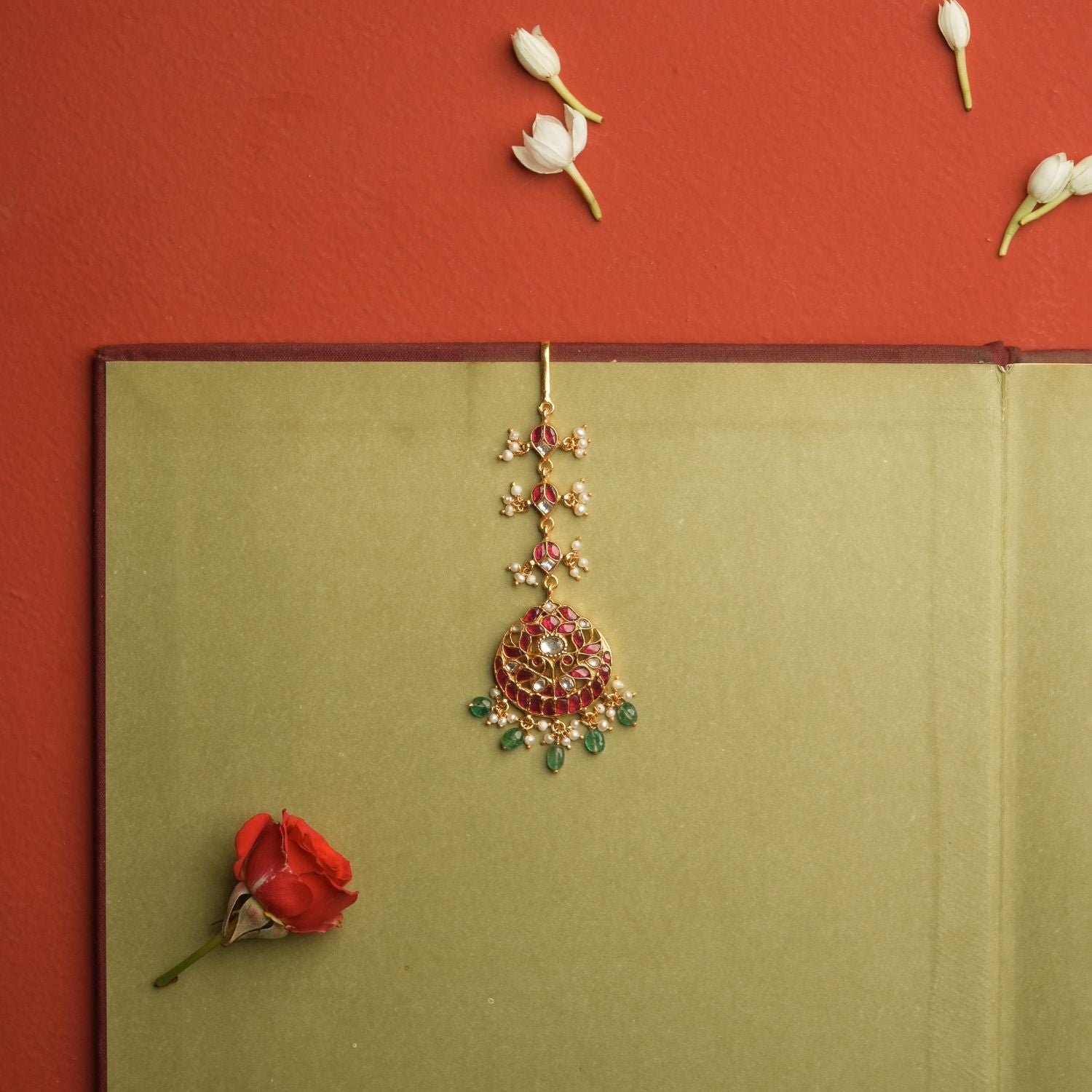 Palak maangtika, 925 silver